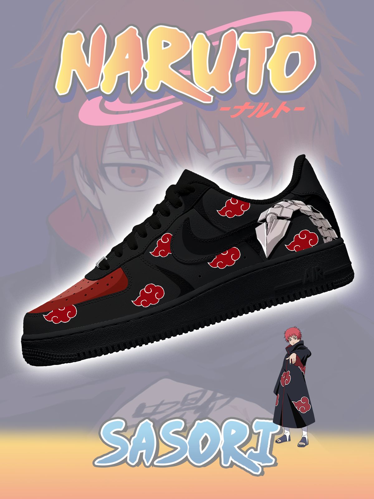 Akatsuki Sasori No.1 Custom Sneakers Akatsuki Sasori No.1 Custom Sneakers Sneakatelier