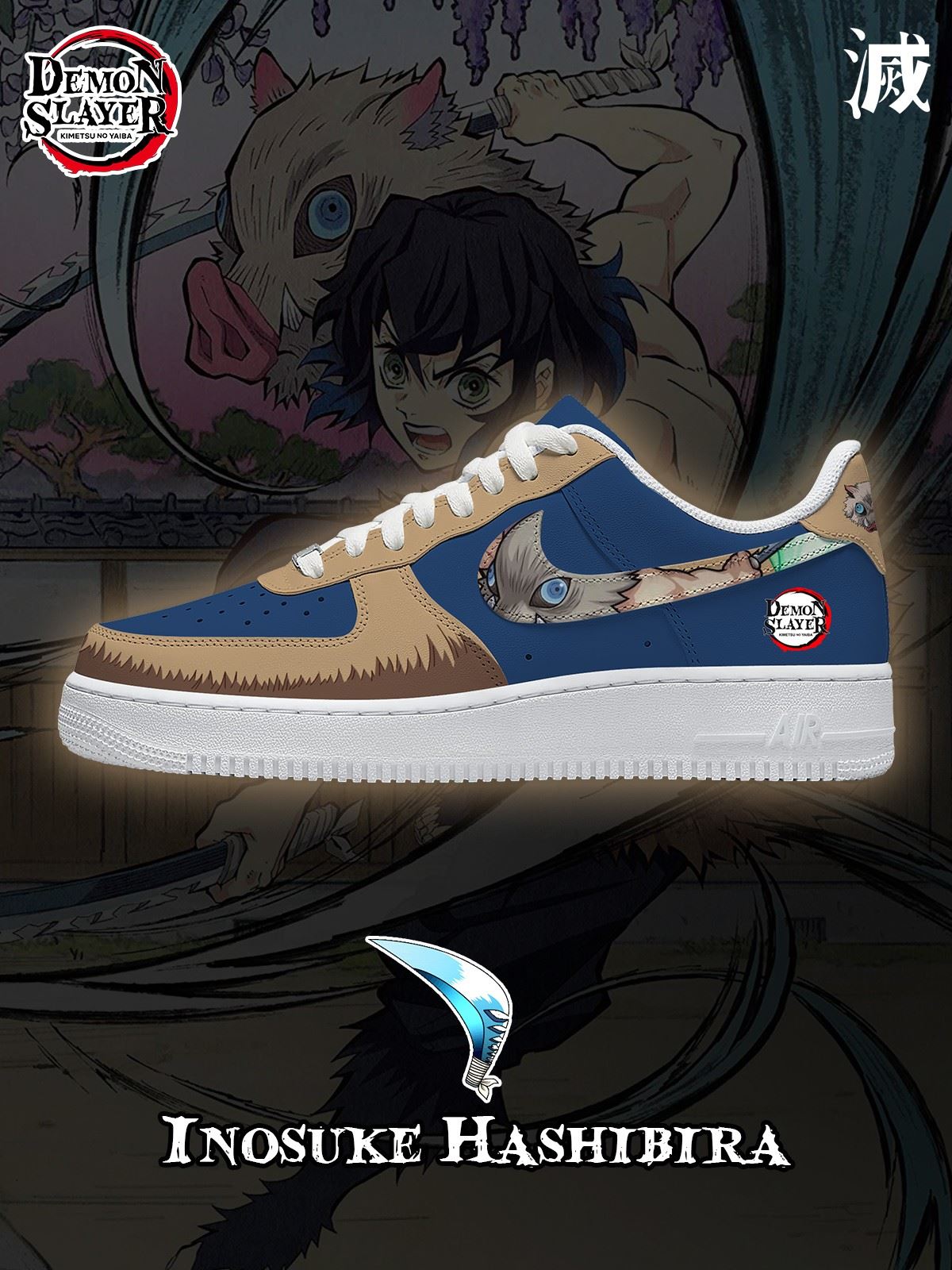 Inosuke Hashibira Custom Sneakers Inosuke Hashibira Custom Sneakers Sneakatelier
