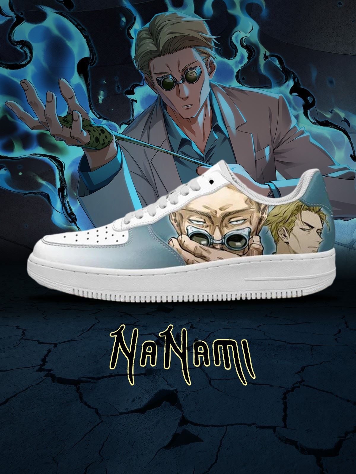 Jujutsu Kaisen Kento Nanami No.1 Custom Sneakers Jujutsu Kaisen Kento Nanami No.1 Custom Sneakers Sneakatelier