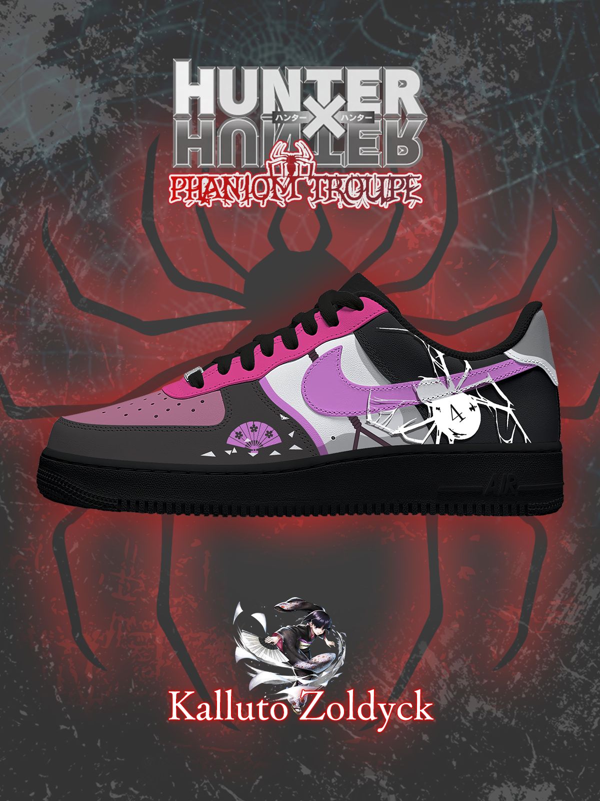 Kalluto Zoldyck Custom Sneakers Kalluto Zoldyck Custom Sneakers Sneakatelier