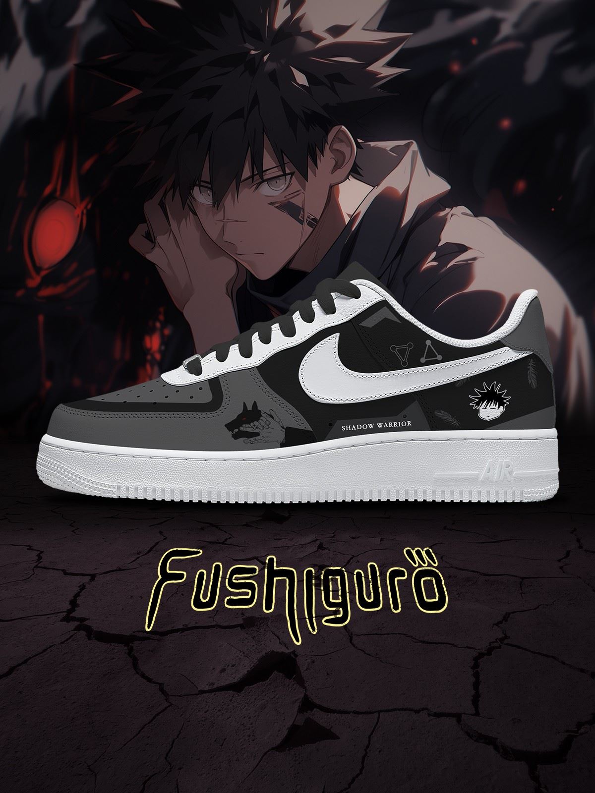Megumi Fushiguro No.1 Custom Sneakers Megumi Fushiguro No.1 Custom Sneakers Sneakatelier