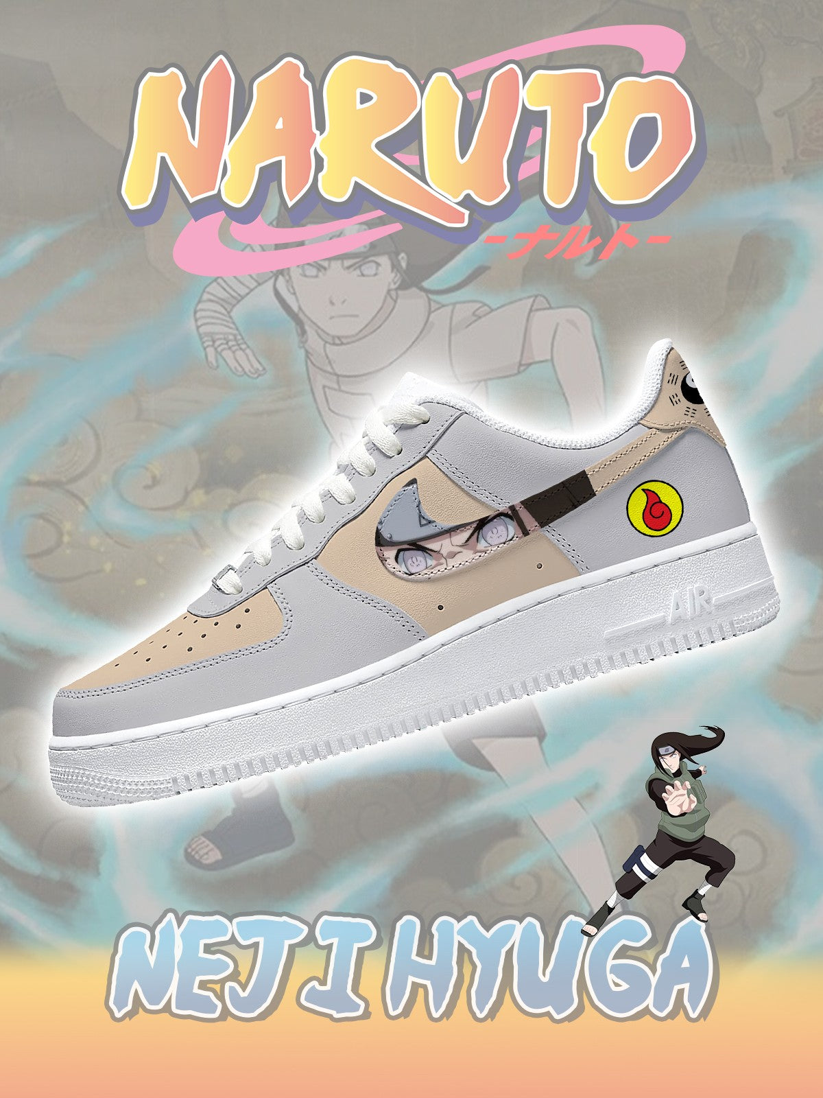 Neji Hyuga No.1 Custom Sneakers Neji Hyuga No.1 Custom Sneakers Sneakatelier