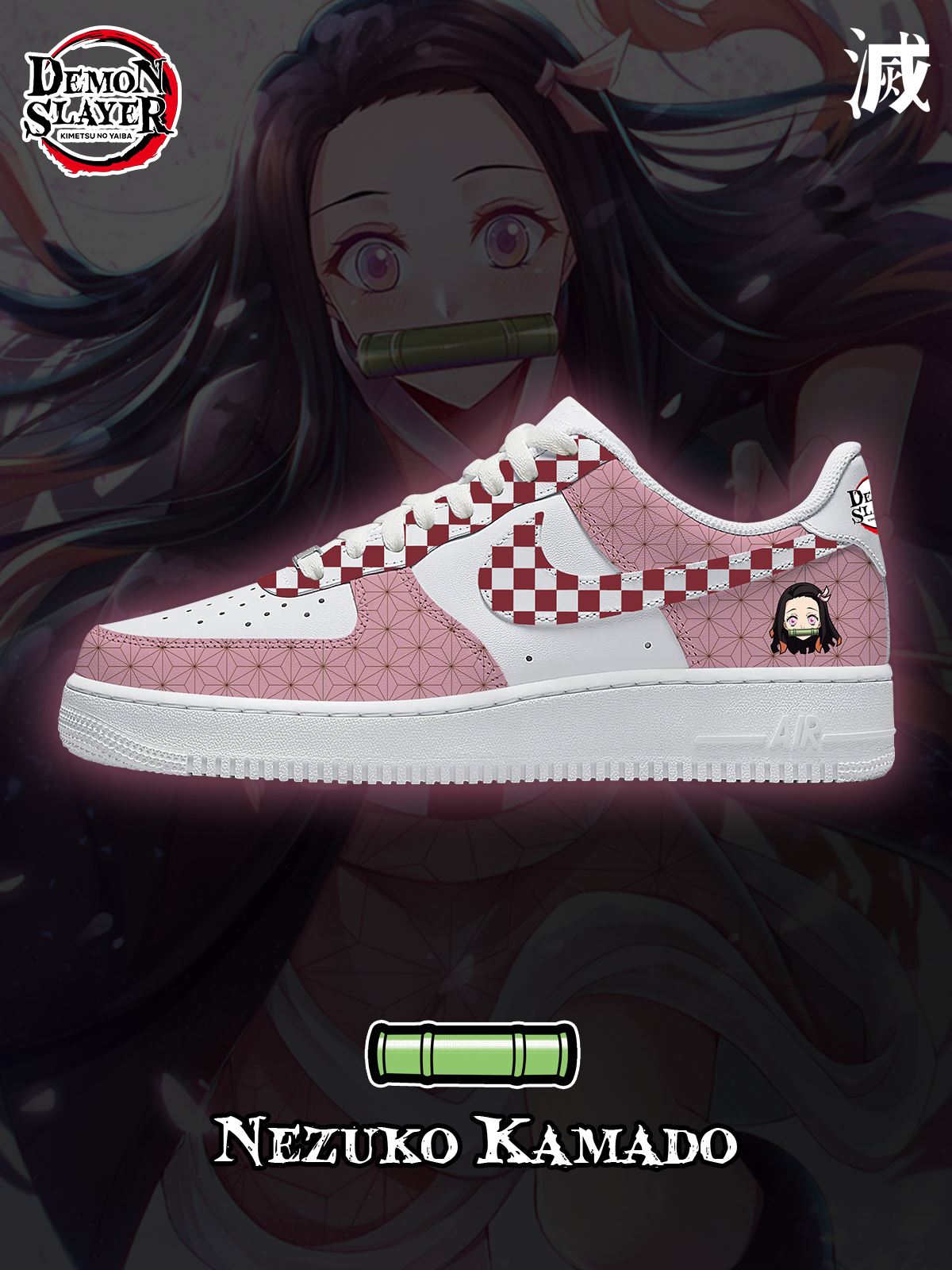 Nezuko Kamado V.1 Custom Sneakers Nezuko Kamado V.1 Custom Sneakers Sneakatelier