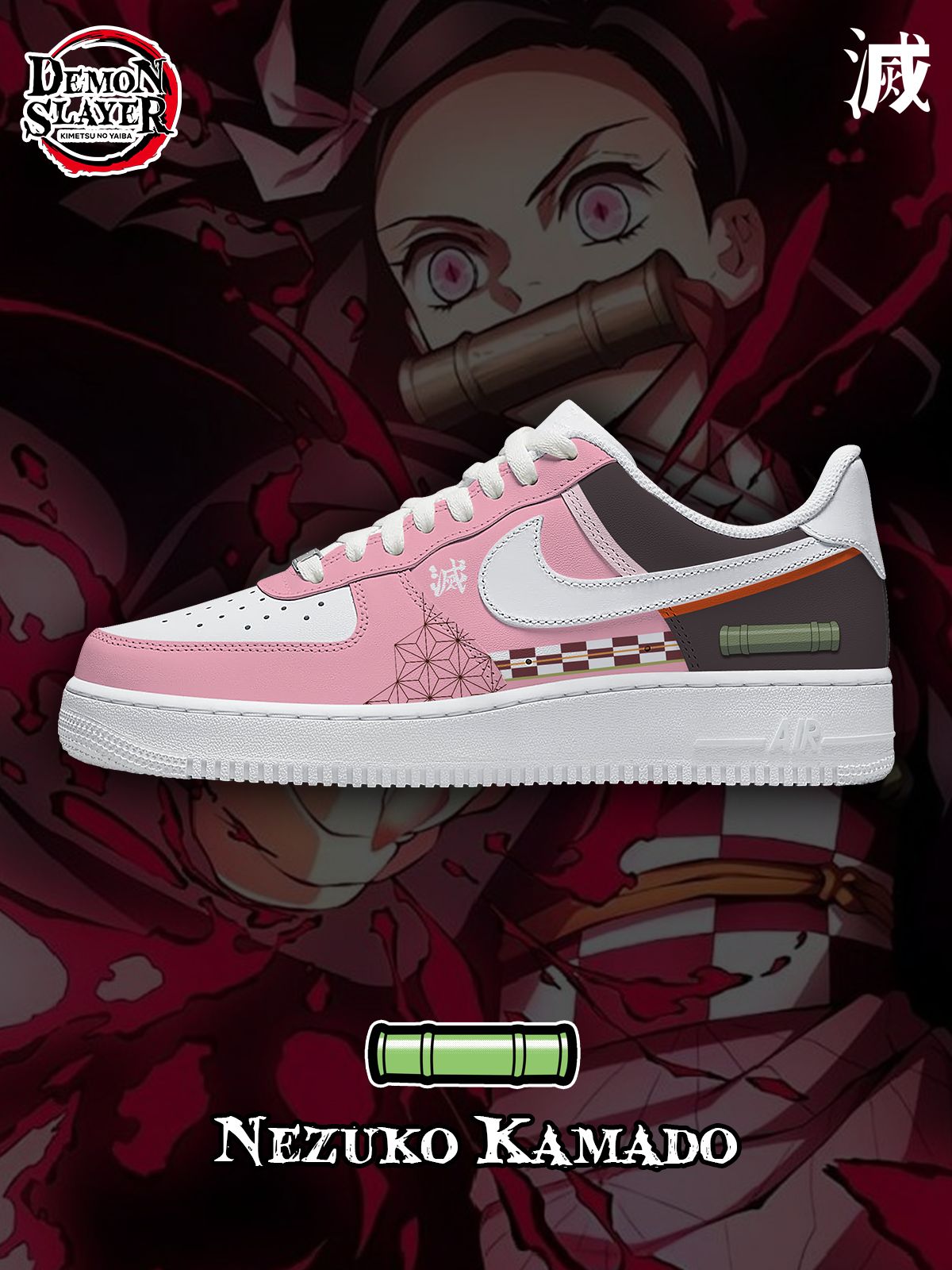Nezuko Kamado V.1 Custom Sneakers Nezuko Kamado V.1 Custom Sneakers Sneakatelier
