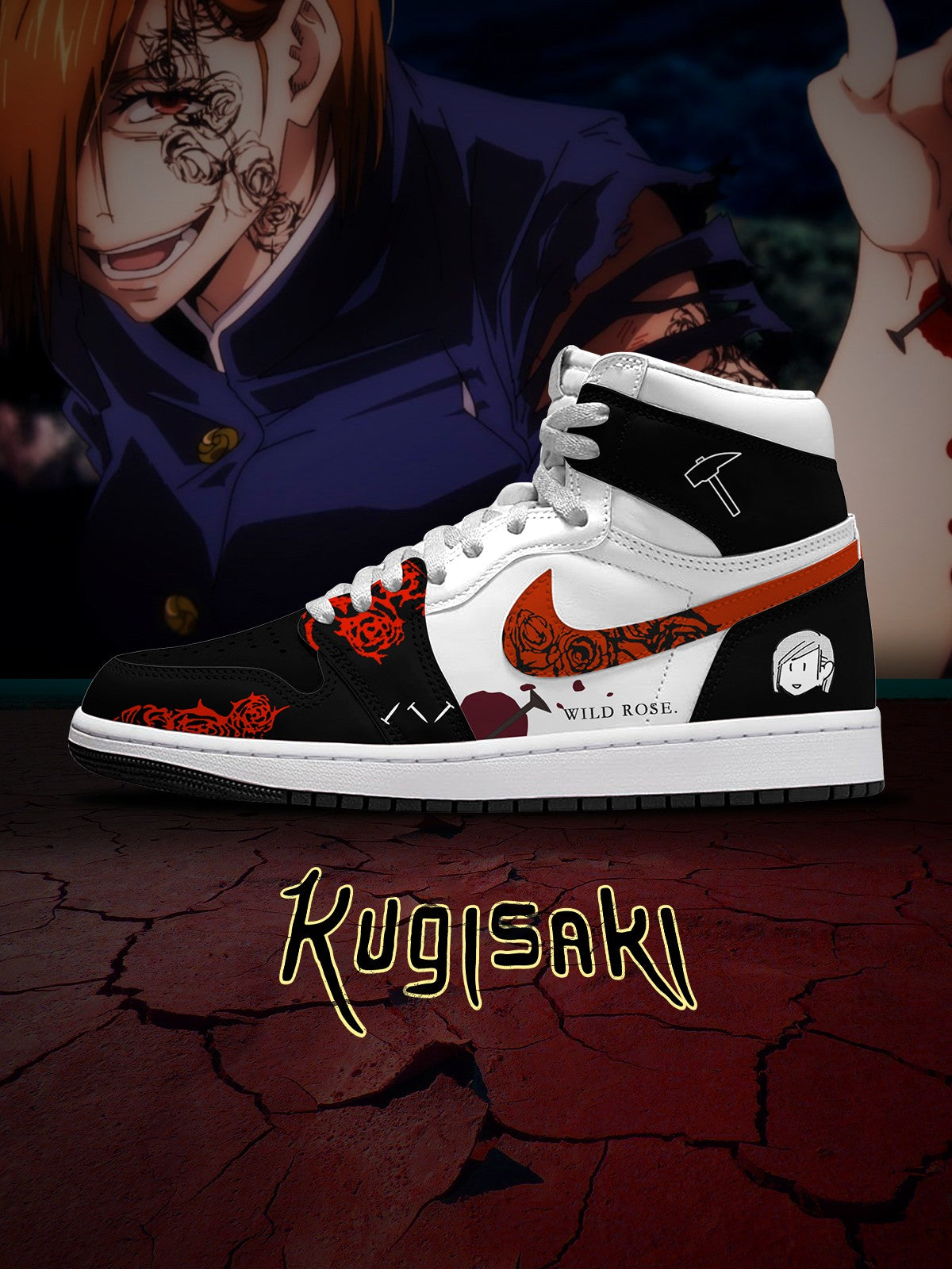 Nobara Kugisaki V.1 Custom High-Top Sneakers Nobara Kugisaki V.1 Custom High-Top Sneakers Sneakatelier