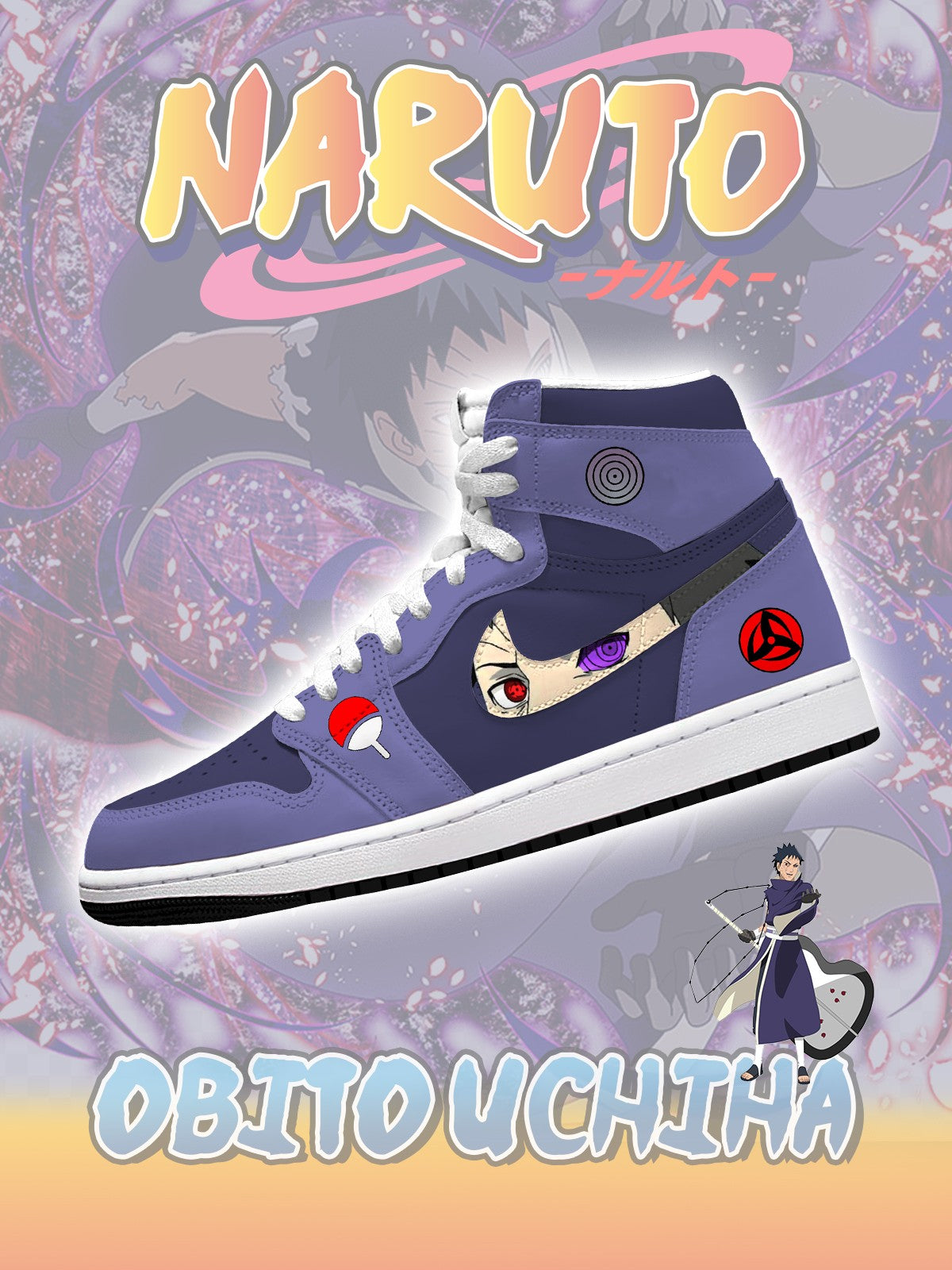 Obito Uchiha V.1 Custom High-Top Sneakers Obito Uchiha V.1 Custom High-Top Sneakers Sneakatelier