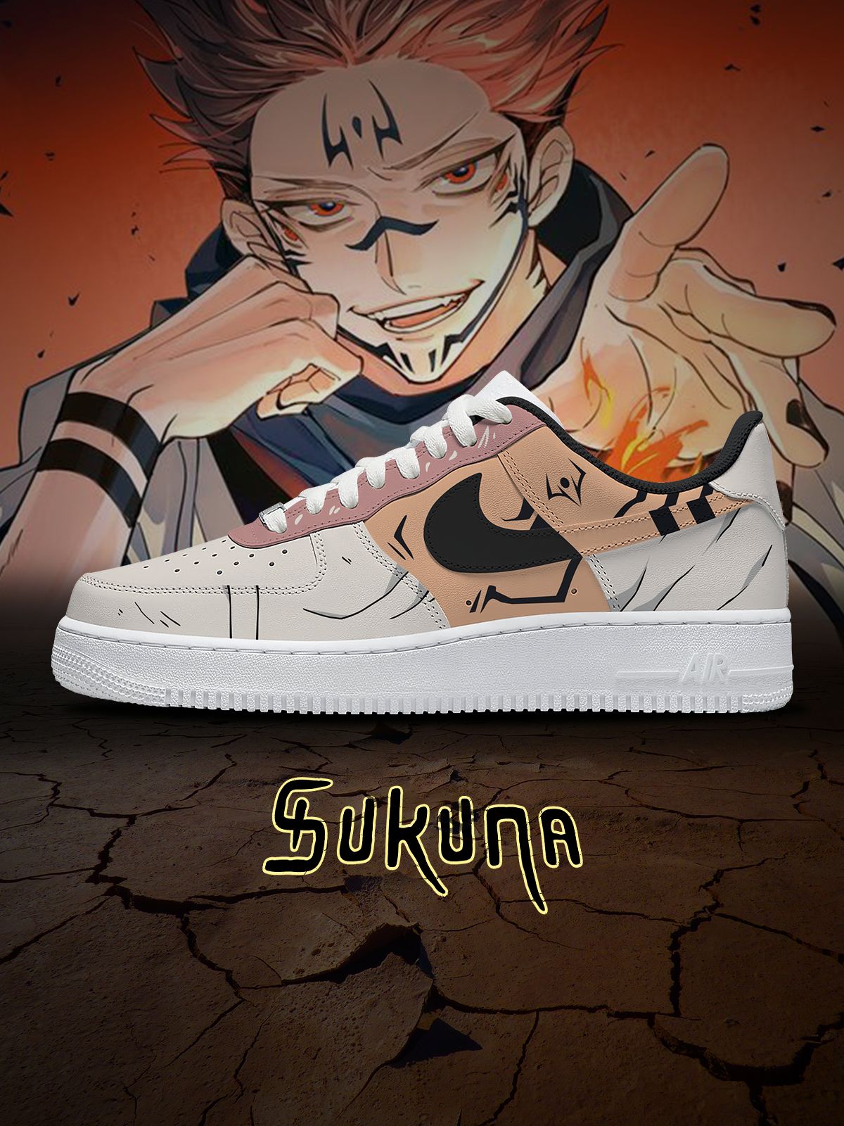Ryomen Sukuna V.3 Custom Sneakers Ryomen Sukuna V.3 Custom Sneakers Sneakatelier