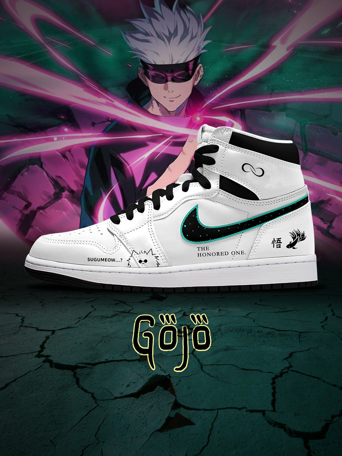 Satoru Gojo V.1 Custom High-Top Sneakers Satoru Gojo V.1 Custom High-Top Sneakers Sneakatelier