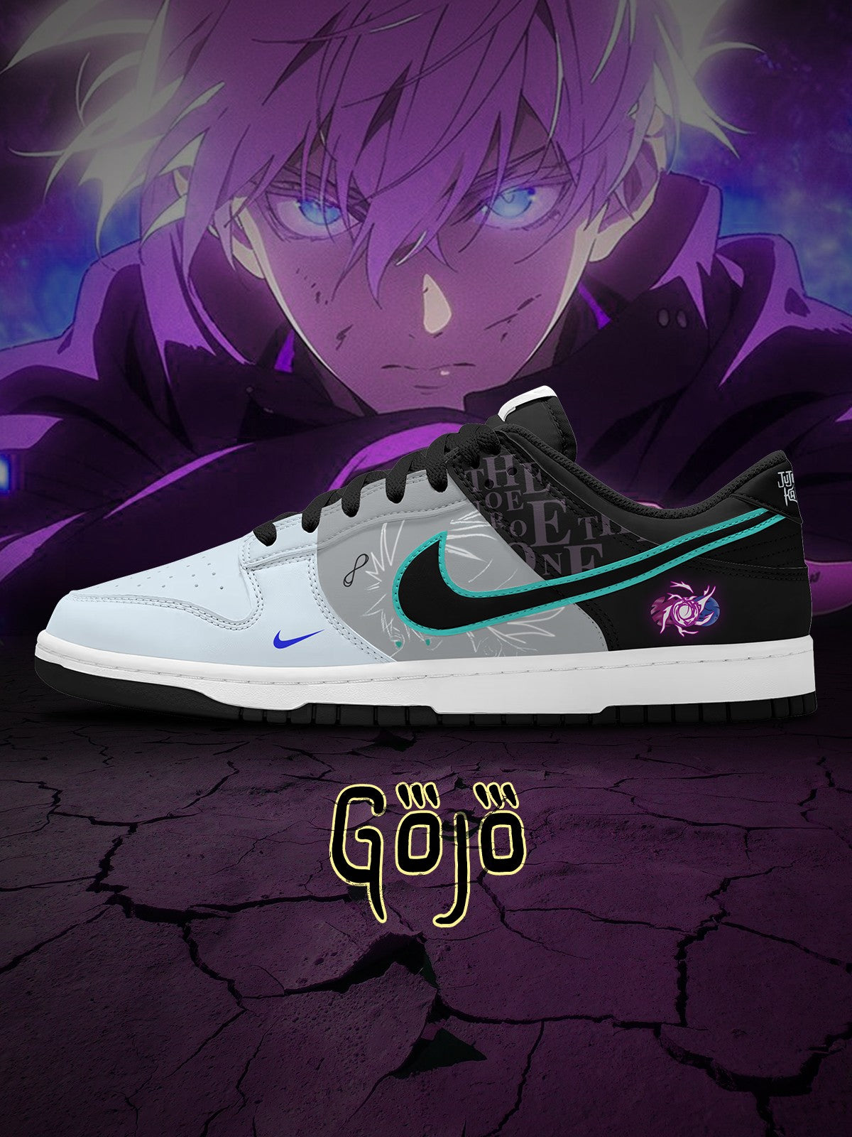 Satoru Gojo V.2 Custom Court-Low Sneakers Satoru Gojo V.2 Custom Court-Low Sneakers Sneakatelier