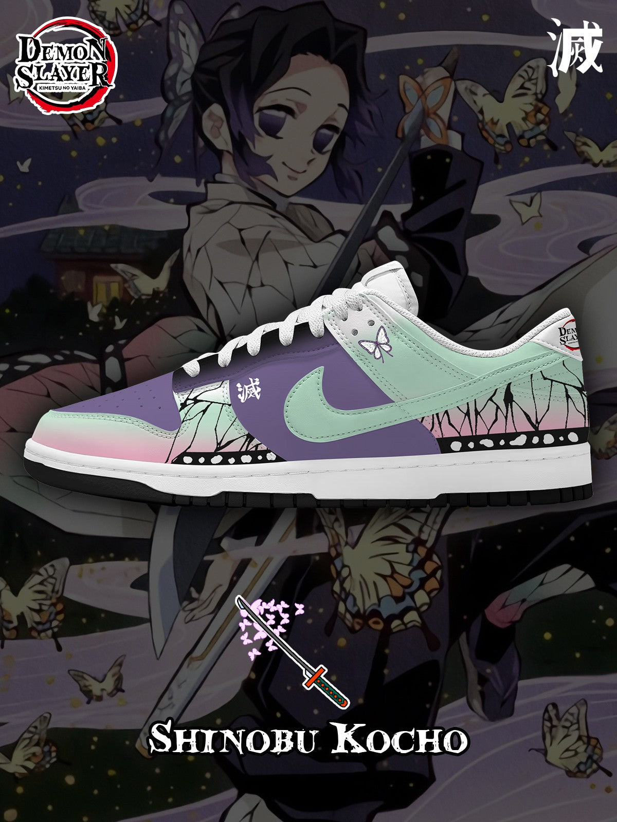 Shinobu Kocho V.1 Custom Court-Low Sneakers Shinobu Kocho V.1 Custom Court-Low Sneakers Sneakatelier