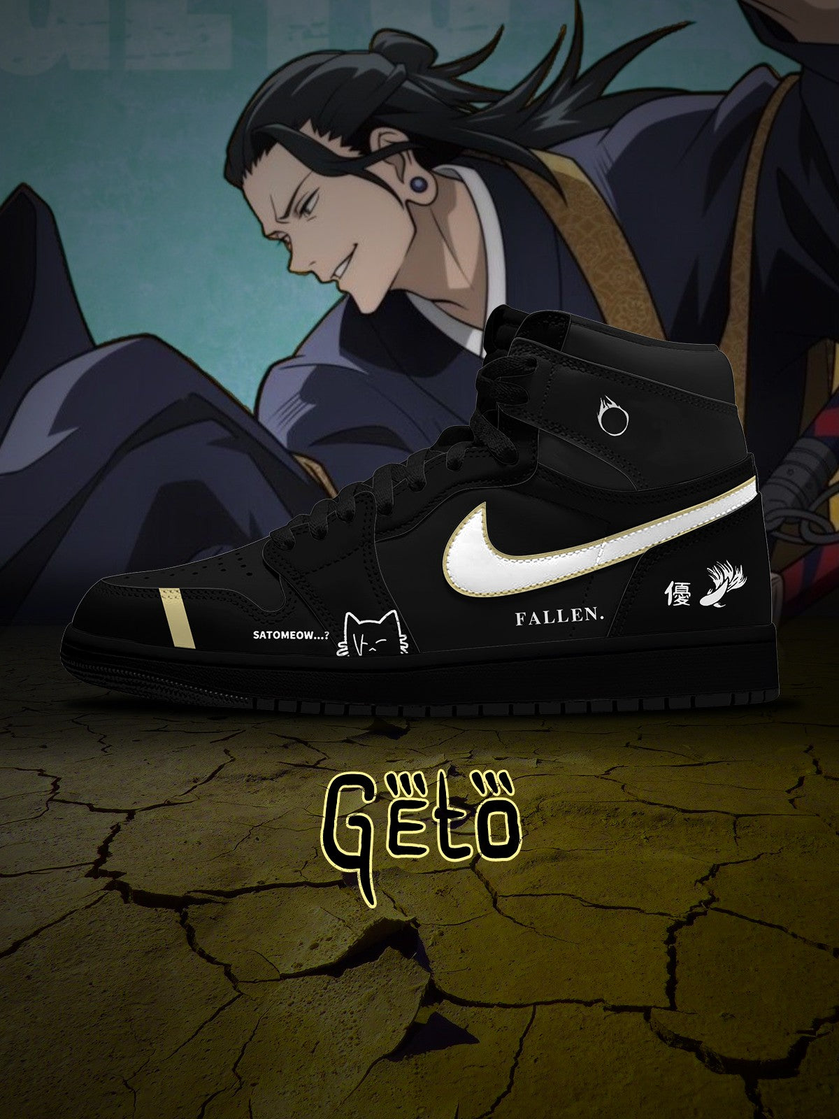 Suguru Geto V.1 Custom High-Top Sneakers Suguru Geto V.1 Custom High-Top Sneakers Sneakatelier