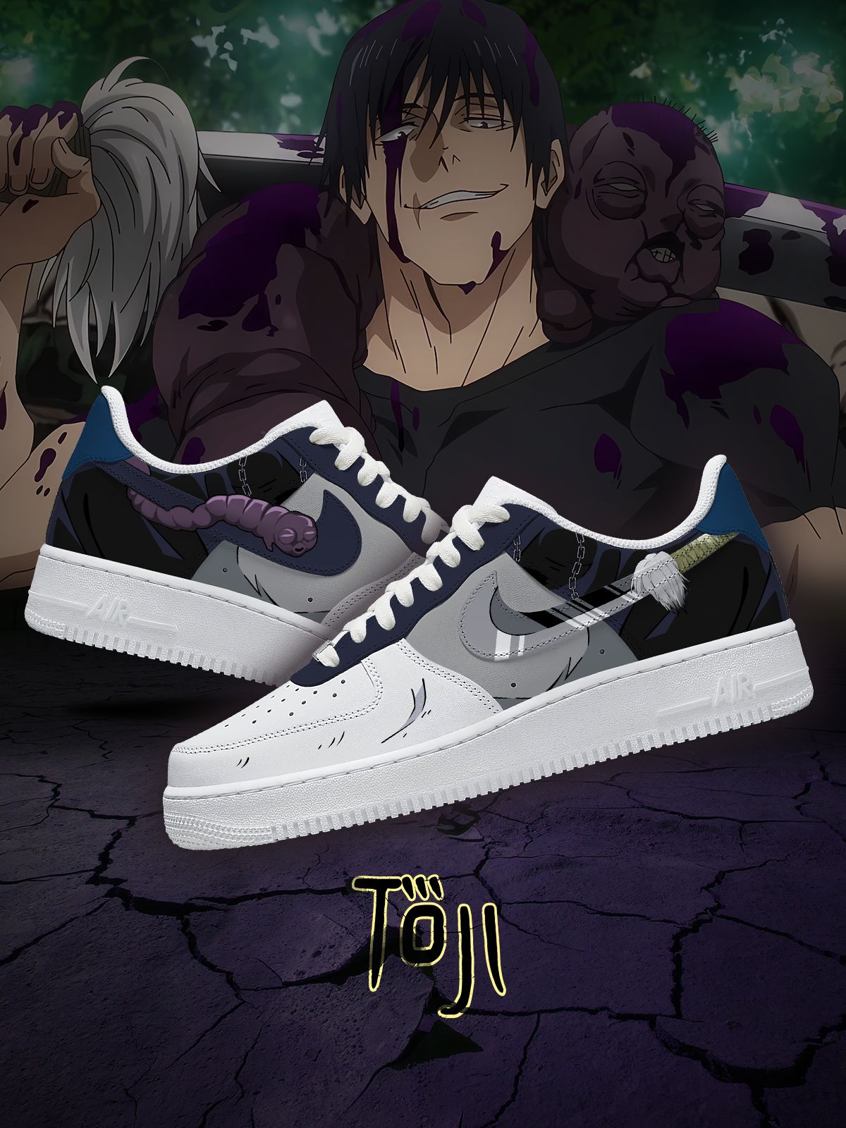 Toji Fushiguro V.2 Custom Sneakers Toji Fushiguro V.2 Custom Sneakers Sneakatelier