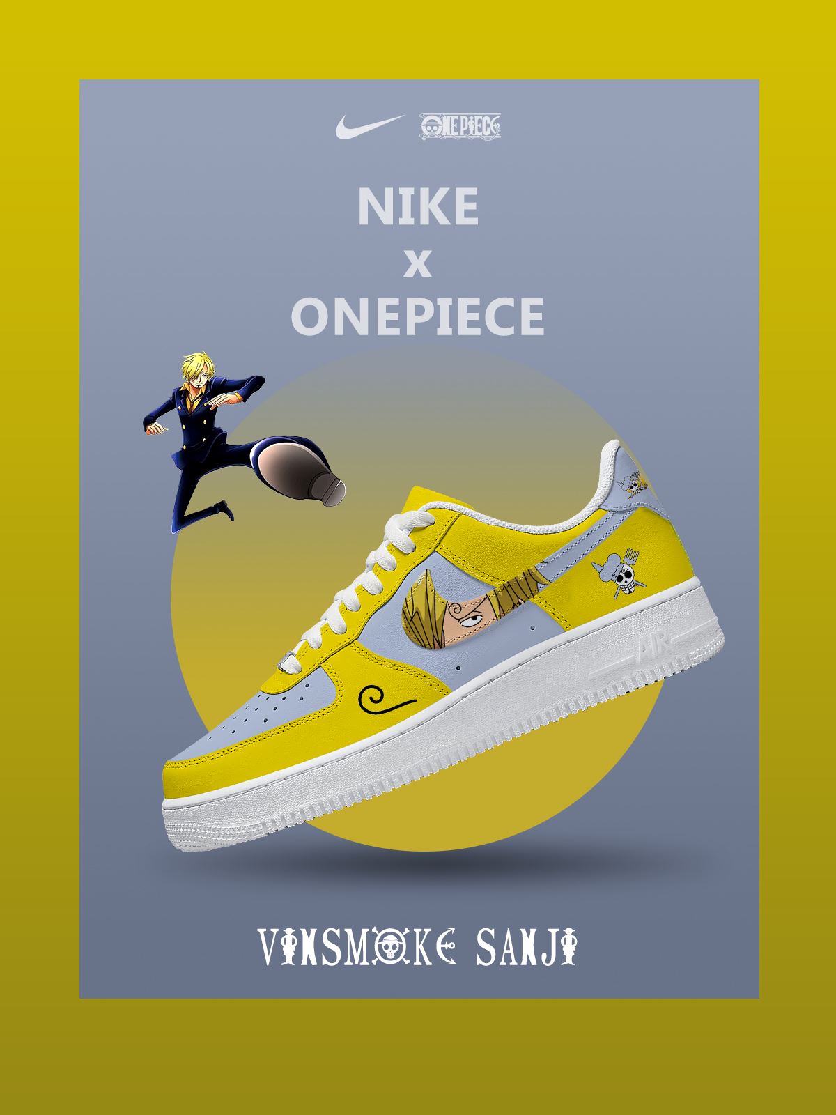 Vinsmoke Sanji V.1 Custom Sneakers Vinsmoke Sanji V.1 Custom Sneakers Sneakatelier
