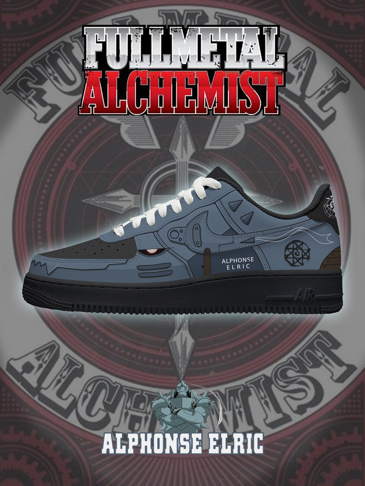 Alphonse Elric V.1 Custom Sneakers Alphonse Elric V.1 Custom Sneakers Sneakatelier