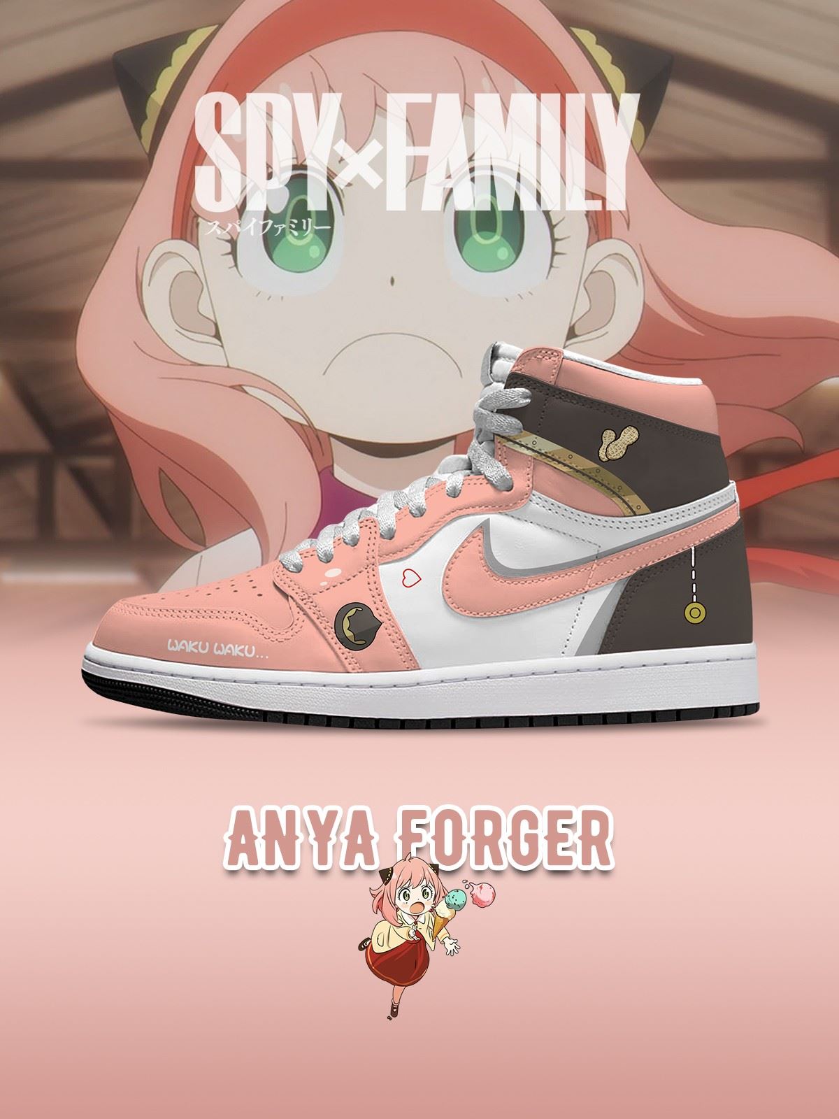Anya Forger V.1 Custom High-Top Sneakers Anya Forger V.1 Custom High-Top Sneakers Sneakatelier