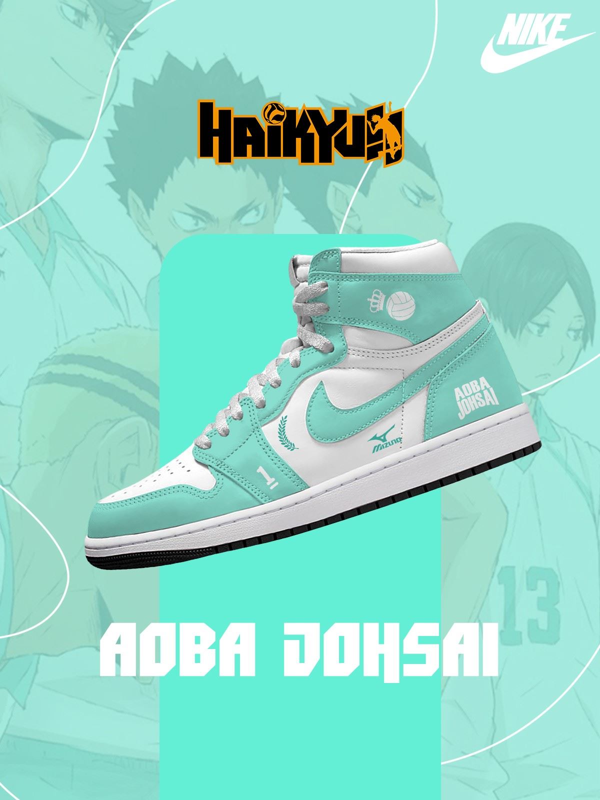 Aoba Johsai High V.1 Custom High-Top Sneakers Aoba Johsai High V.1 Custom High-Top Sneakers Sneakatelier