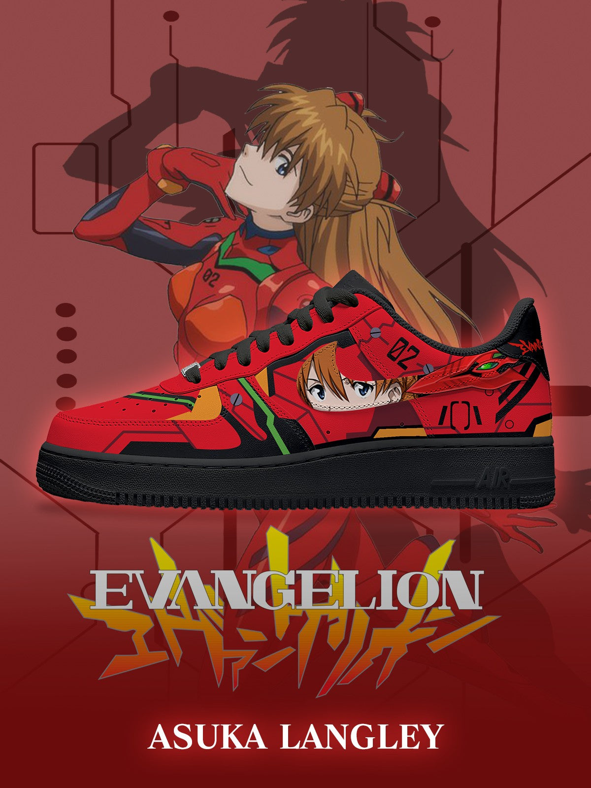 Asuka Langley V.1 Custom Sneakers Asuka Langley V.1 Custom Sneakers Sneakatelier