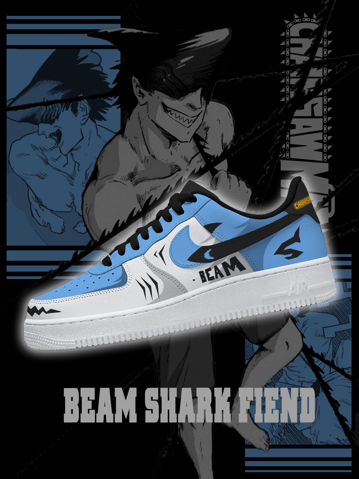 Beam Shark Fiend V.1 Custom Sneakers Beam Shark Fiend V.1 Custom Sneakers Sneakatelier