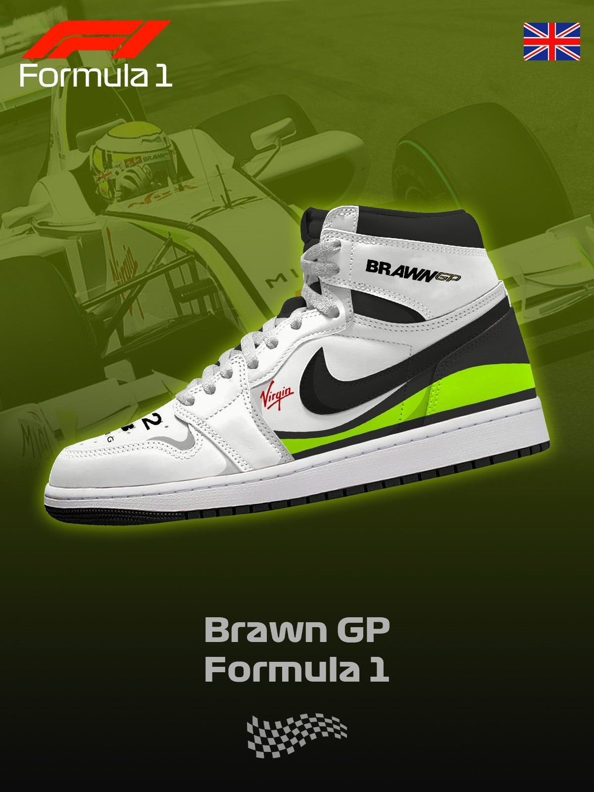 BGP F.1 V.1 Custom High-Top Sneakers BGP F.1 V.1 Custom High-Top Sneakers Sneakatelier