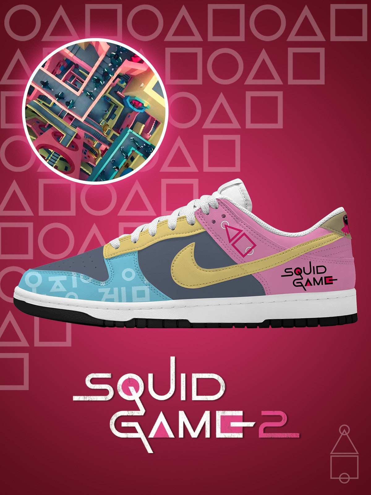 Crazy Stairs V.1 Custom Court-Low Sneakers Crazy Stairs V.1 Custom Court-Low Sneakers Sneakatelier