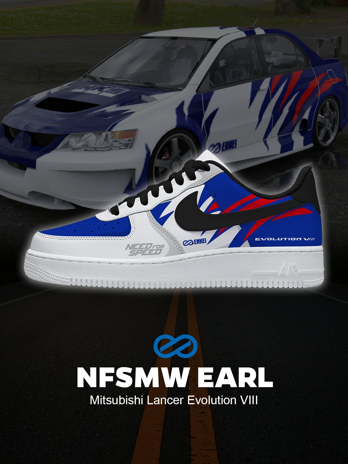Earl Lancer Evolution VIII Custom Sneakers Earl Lancer Evolution VIII Custom Sneakers Sneakatelier