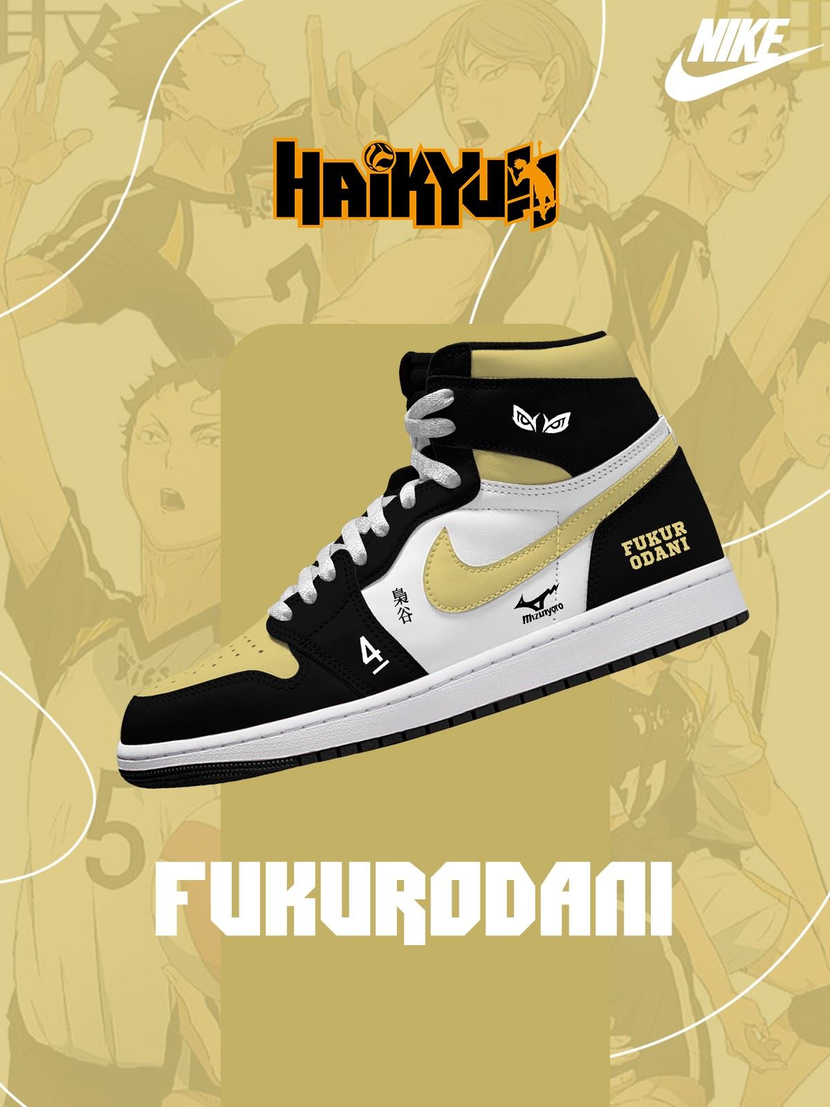 Fukurodani Academy V.1 Custom High-Top Sneakers Fukurodani Academy V.1 Custom High-Top Sneakers Sneakatelier