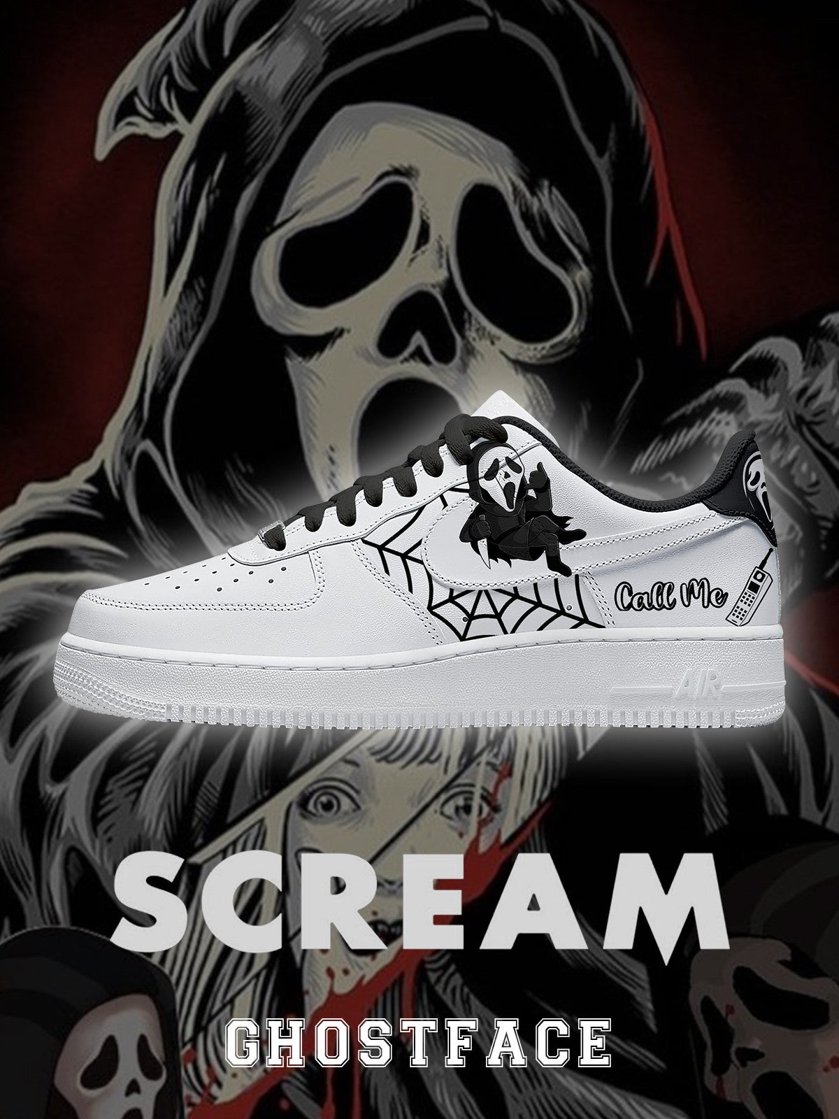 Ghostface V.1 Custom Sneakers Ghostface V.1 Custom Sneakers Sneakatelier