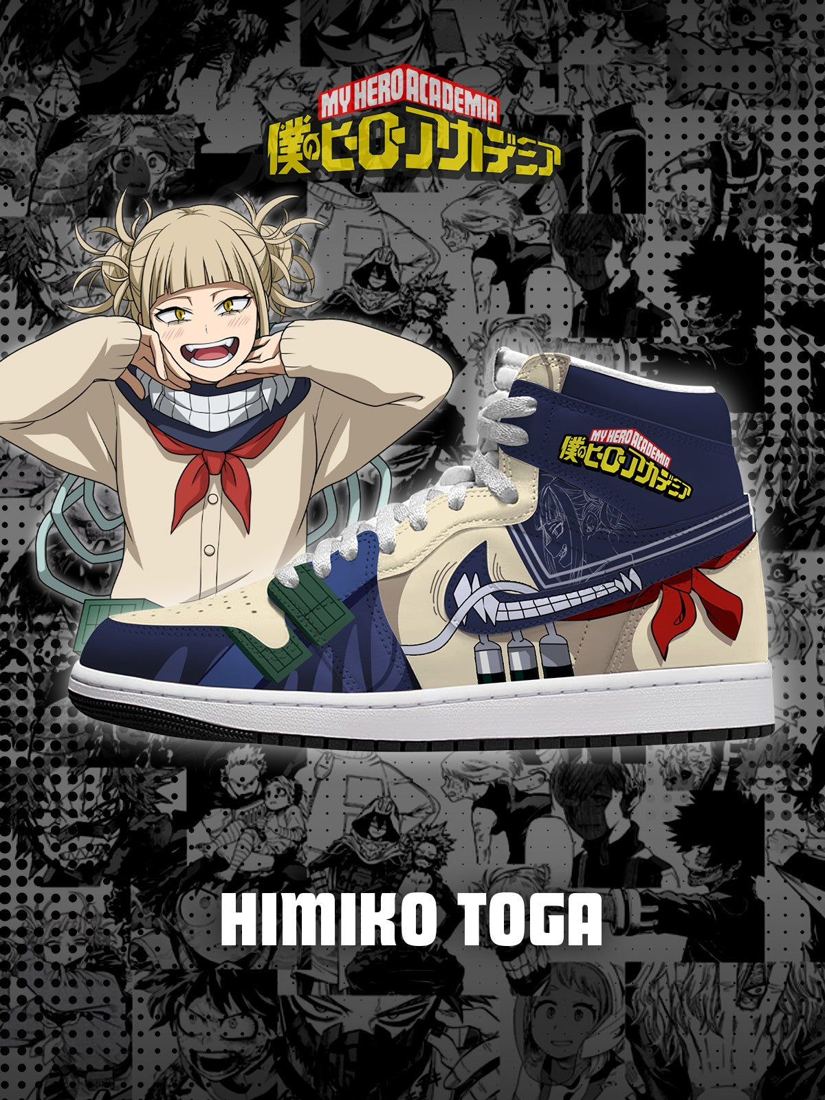 Himiko Toga V.1 Custom High-Top Sneakers Himiko Toga V.1 Custom High-Top Sneakers Sneakatelier