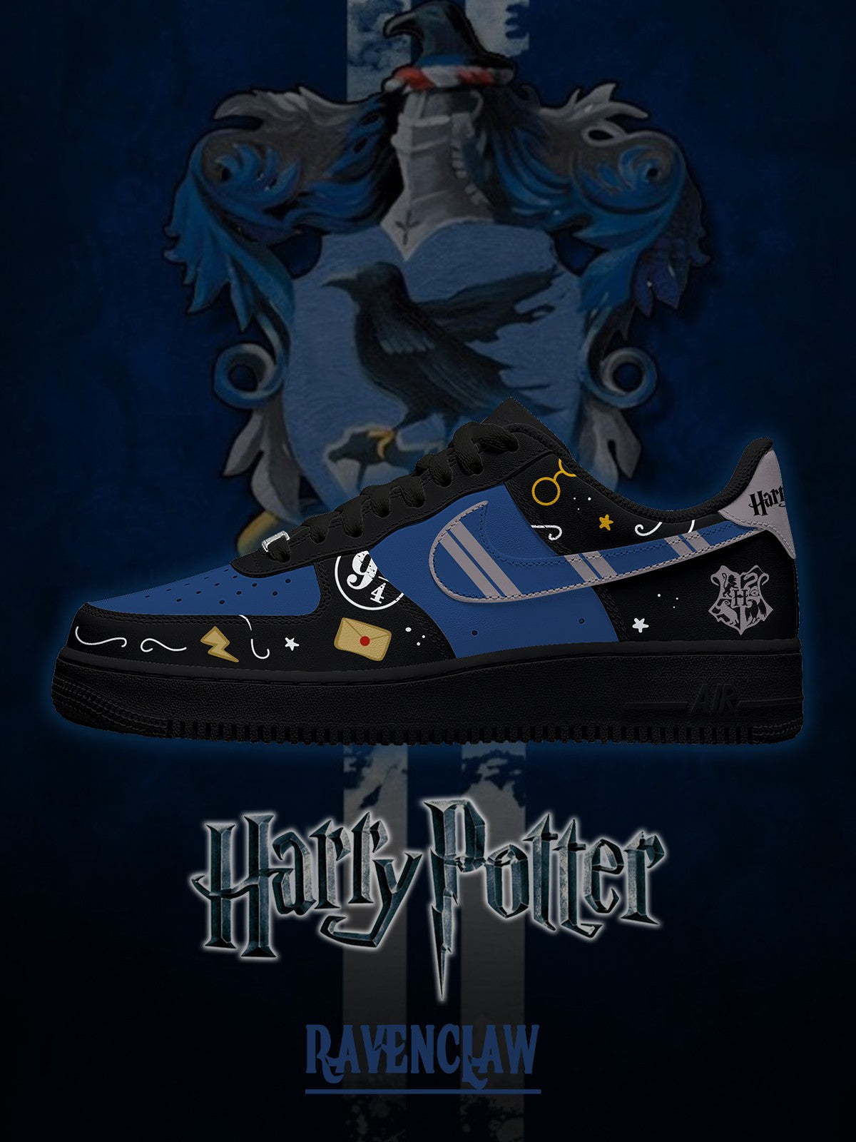 Hogwarts Ravenclaw House V.2 Custom Sneakers Hogwarts Ravenclaw House V.2 Custom Sneakers Sneakatelier