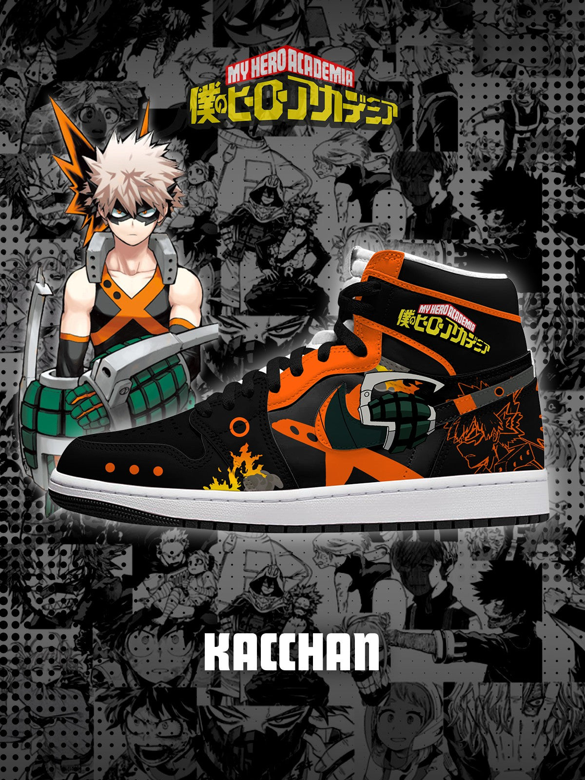 Kacchan V.1 Custom High-Top Sneakers Kacchan V.1 Custom High-Top Sneakers Sneakatelier