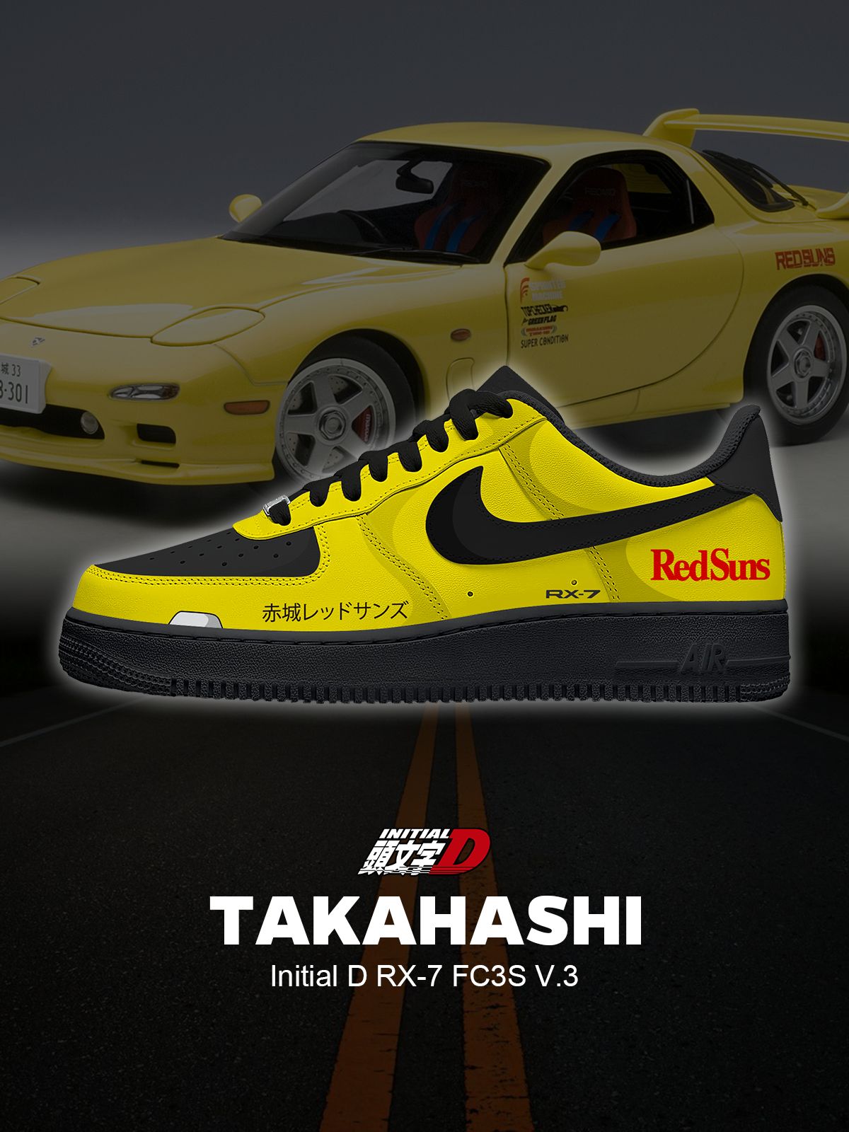 Keisuke RX-7 FC3S V.3 Custom Sneakers Keisuke RX-7 FC3S V.3 Custom Sneakers Sneakatelier
