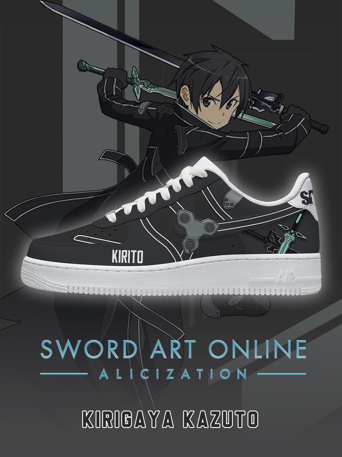 Kirigaya Kazuto V.1 Custom Sneakers Kirigaya Kazuto V.1 Custom Sneakers Sneakatelier