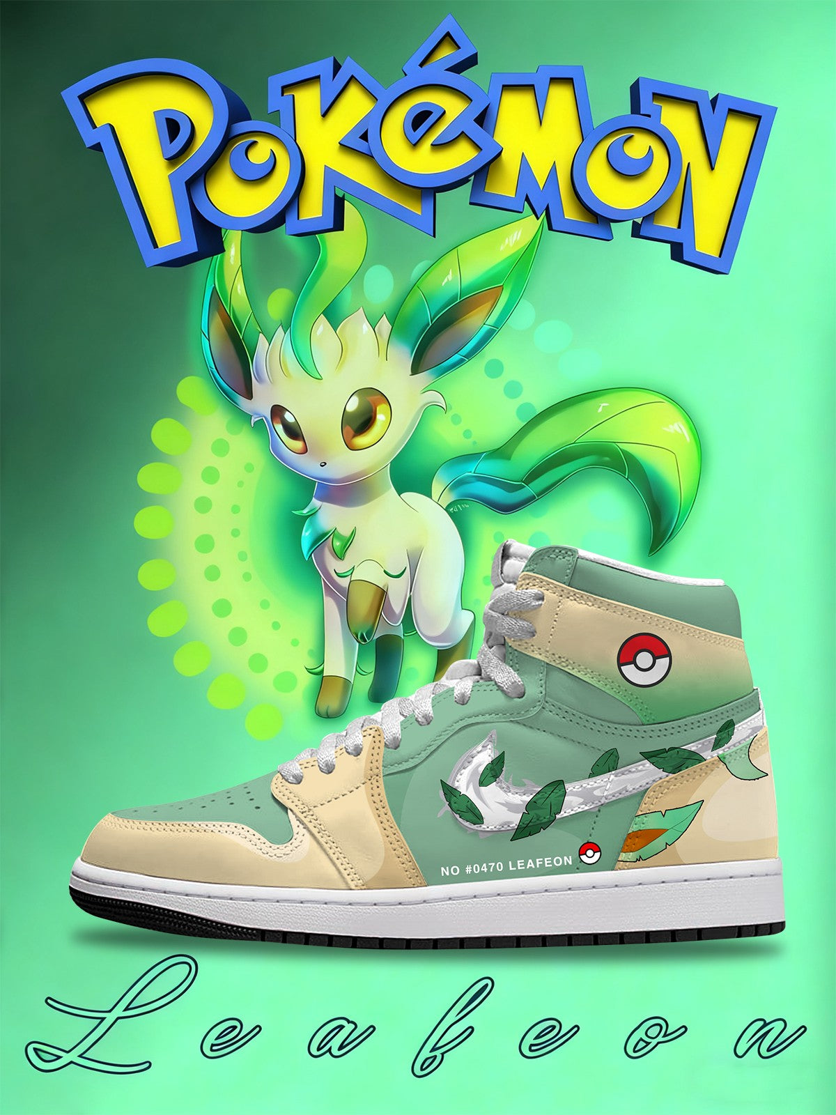 Leafeon V.1 Custom High-Top Sneakers Leafeon V.1 Custom High-Top Sneakers Sneakatelier