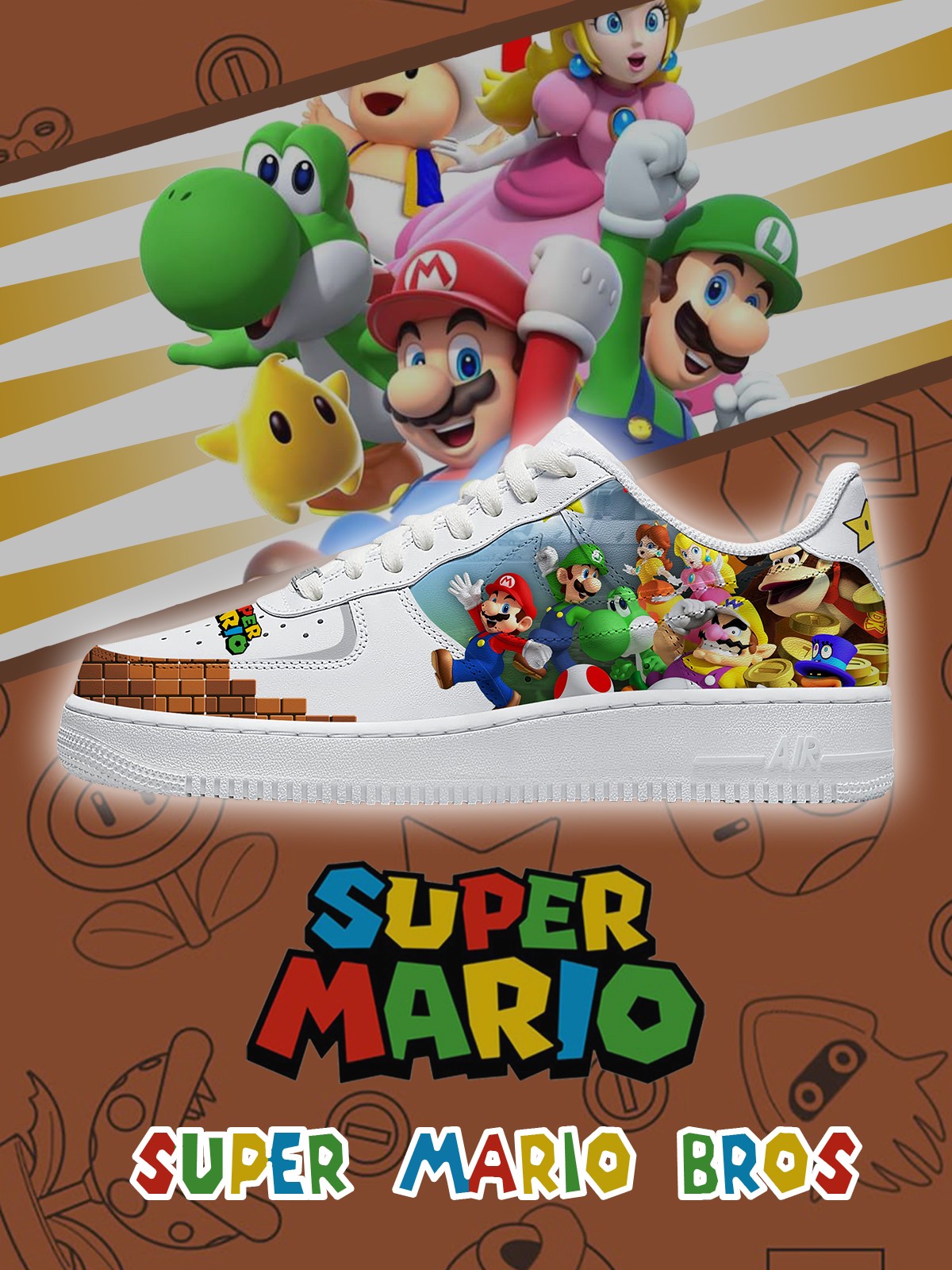 Mario Team V.1 Custom Sneakers Mario Team V.1 Custom Sneakers Sneakatelier