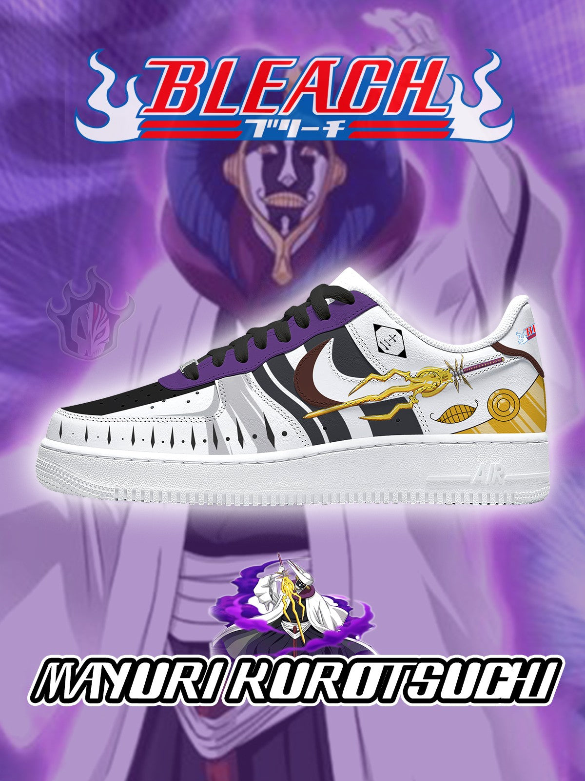 Mayuri Kurotsuchi V.1 Custom Sneakers Mayuri Kurotsuchi V.1 Custom Sneakers Sneakatelier