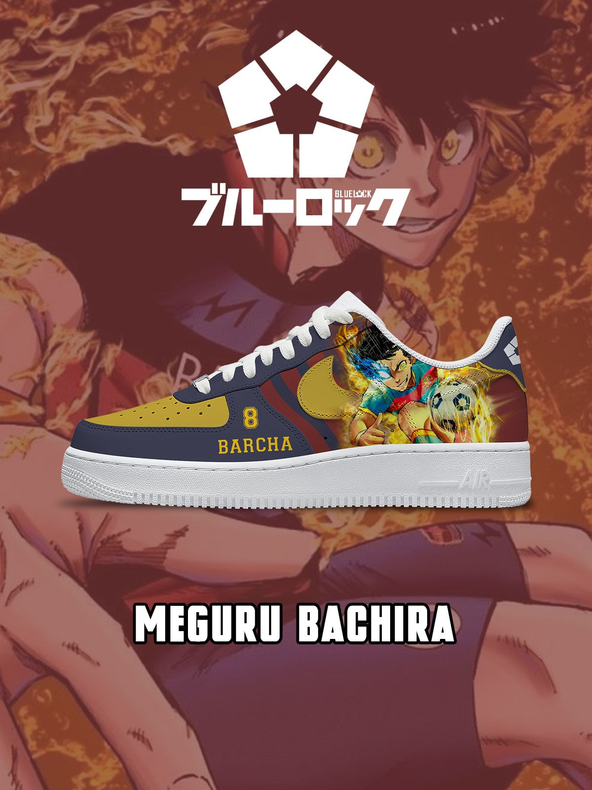 Meguru Bachira V.4 Custom Sneakers Meguru Bachira V.4 Custom Sneakers Sneakatelier