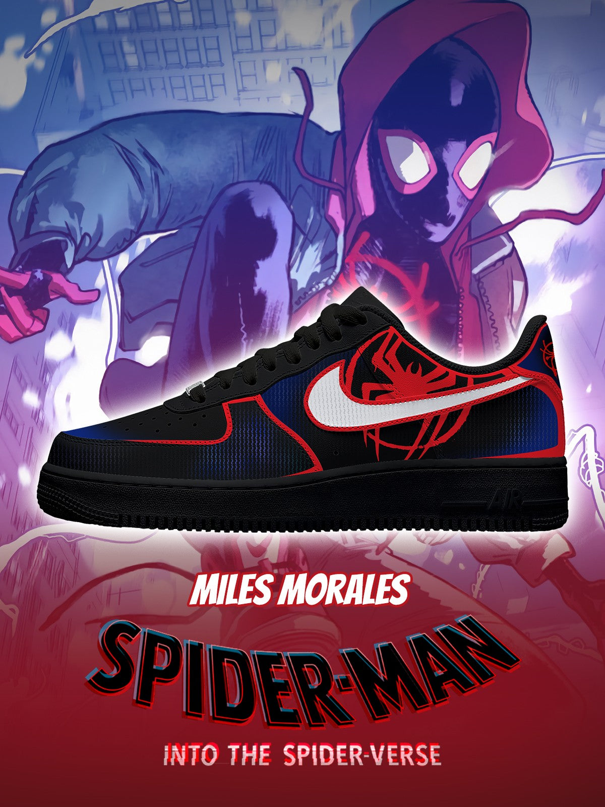 Miles Morales V.1 Custom Sneakers Miles Morales V.1 Custom Sneakers Sneakatelier