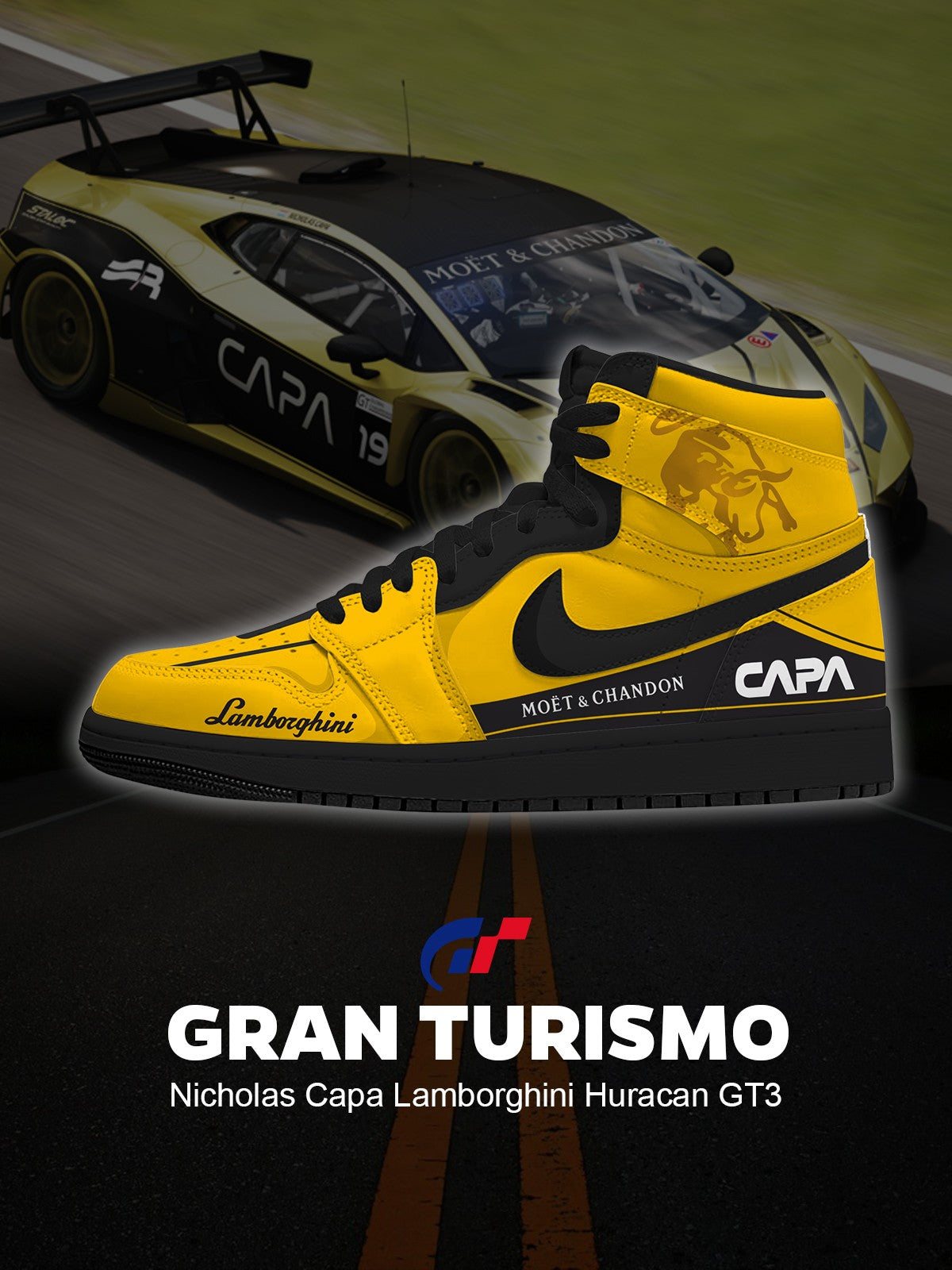 Nicholas Capa Huracan GT3 V.1 Custom High-Top Sneakers Nicholas Capa Huracan GT3 V.1 Custom High-Top Sneakers Sneakatelier