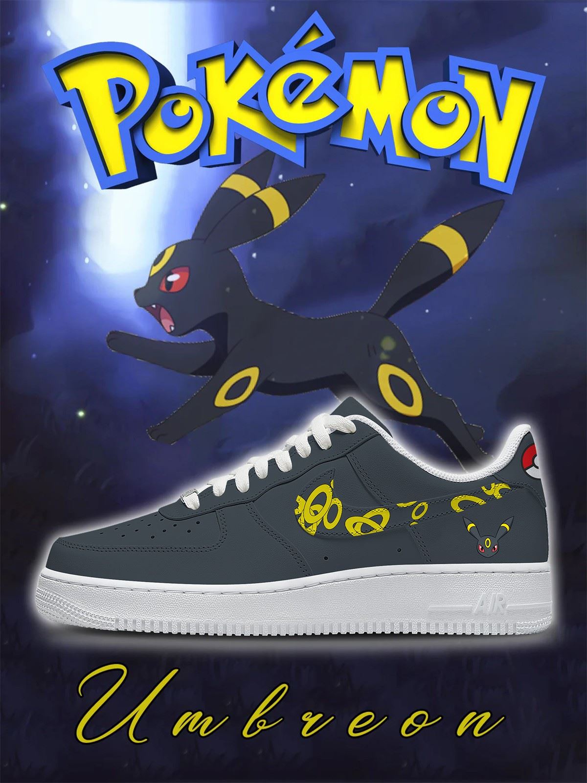 No.0197 Umbreon Style 2 Custom Sneakers No.0197 Umbreon Style 2 Custom Sneakers Sneakatelier