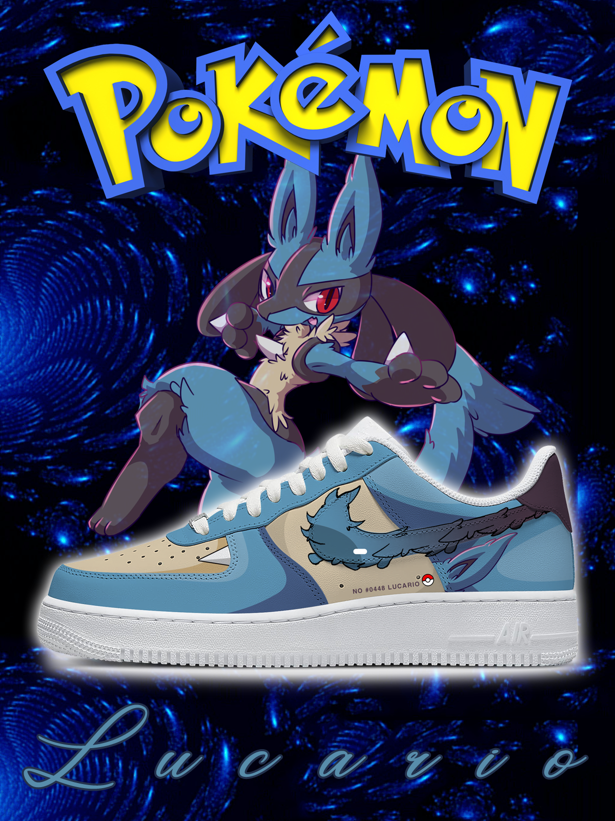 No.0448 Lucario Style 1 Custom Sneakers No.0448 Lucario Style 1 Custom Sneakers Sneakatelier