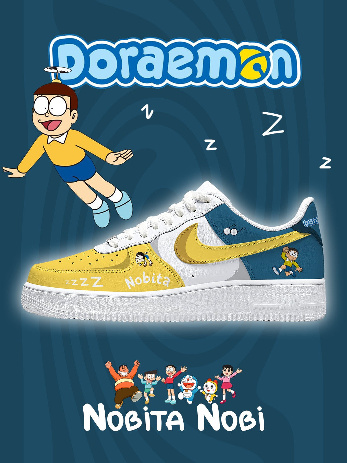 Nobita Nobi V.1 Custom Sneakers Nobita Nobi V.1 Custom Sneakers Sneakatelier