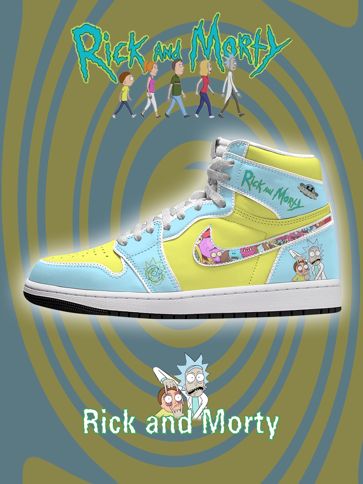 R and M V.1 Custom High-Top Sneakers R and M V.1 Custom High-Top Sneakers Sneakatelier