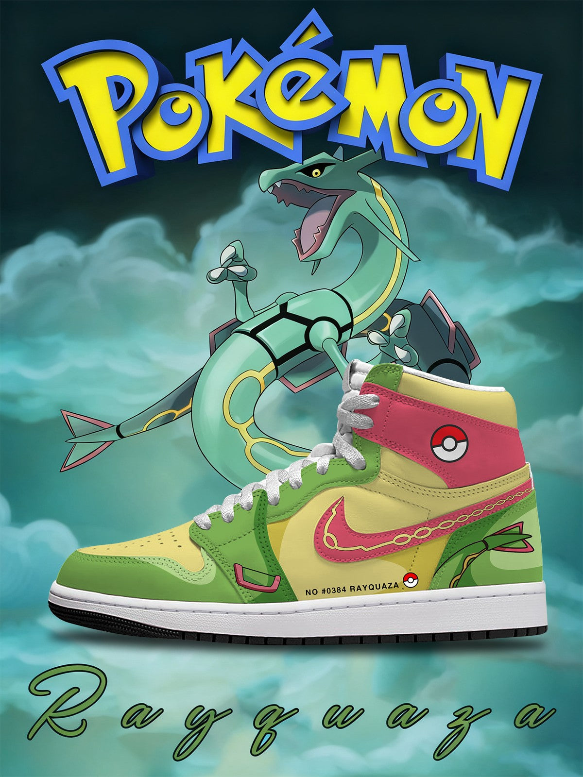 Rayquaza V.1 Custom High-Top Sneakers Rayquaza V.1 Custom High-Top Sneakers Sneakatelier