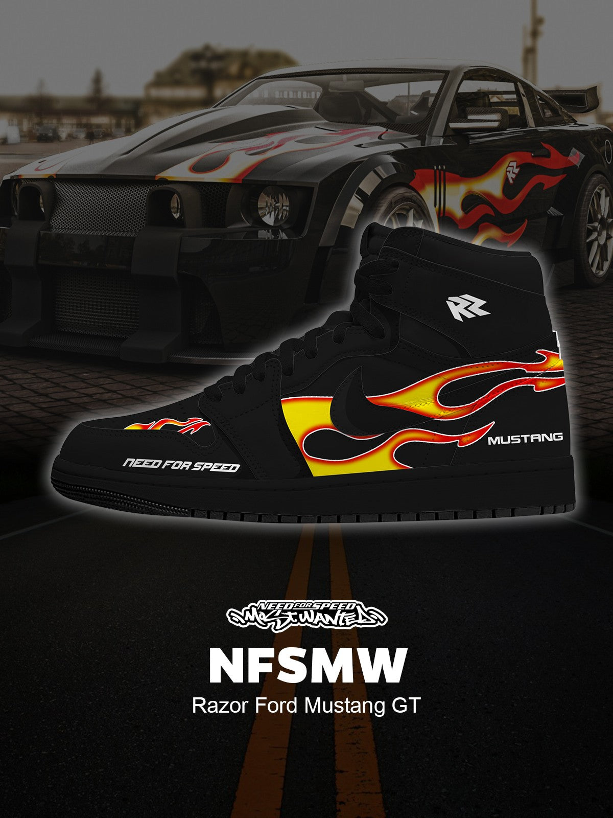 Razor Mustang GT V.1 Custom High-Top Sneakers Razor Mustang GT V.1 Custom High-Top Sneakers Sneakatelier