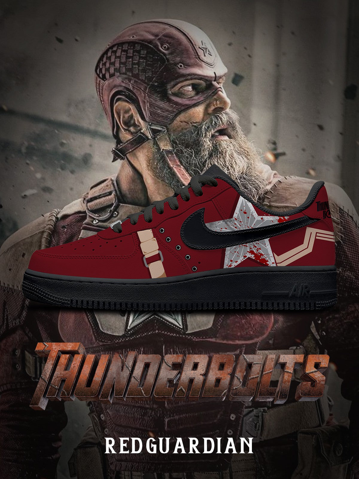 Red Guardian V.1 Custom Sneakers Red Guardian V.1 Custom Sneakers Sneakatelier