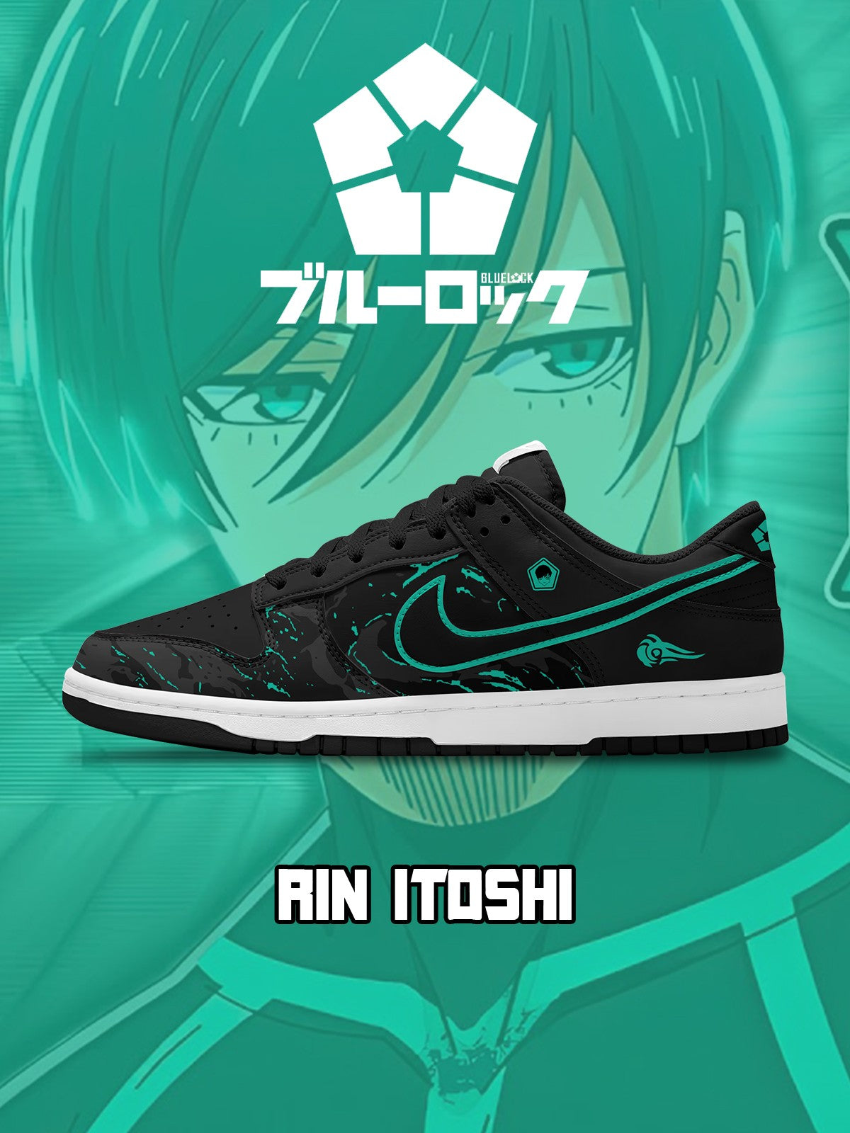 Rin Itoshi V.1 Custom Court-Low Sneakers Rin Itoshi V.1 Custom Court-Low Sneakers Sneakatelier