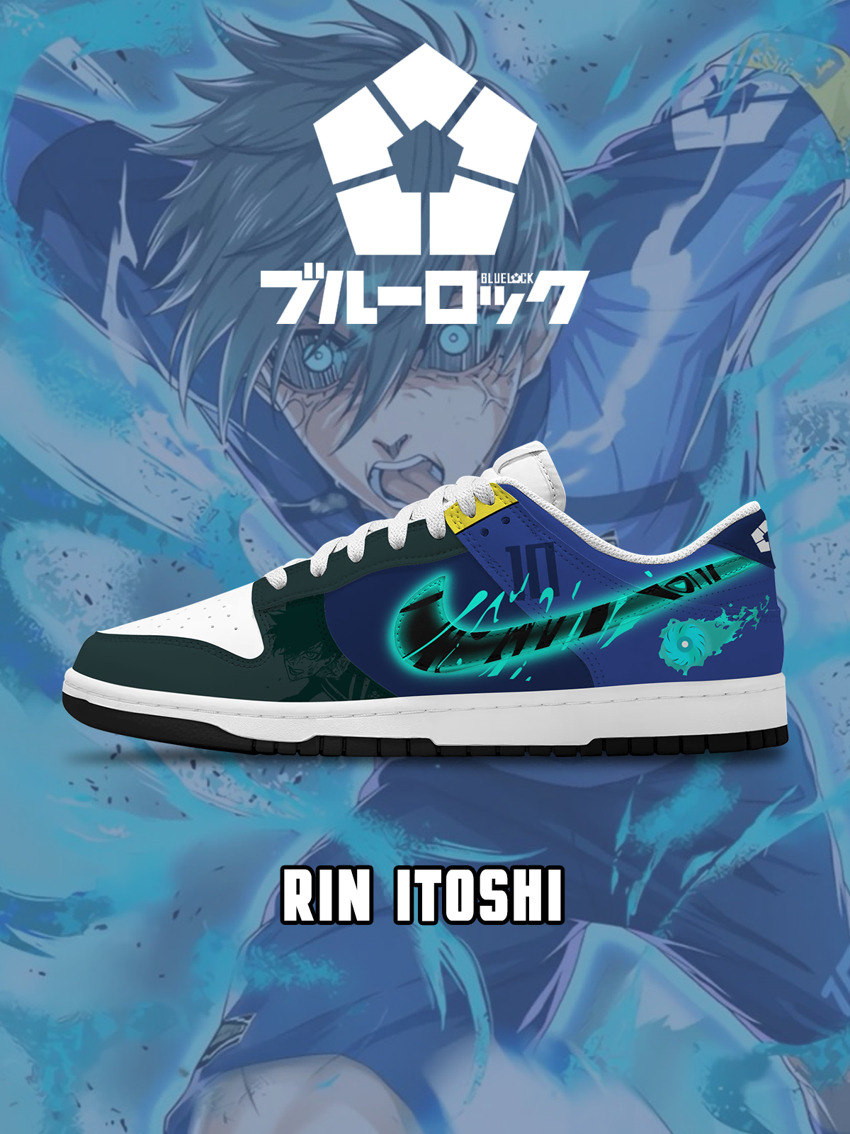 Rin Itoshi V.6 Custom Court-Low Sneakers Rin Itoshi V.6 Custom Court-Low Sneakers Sneakatelier