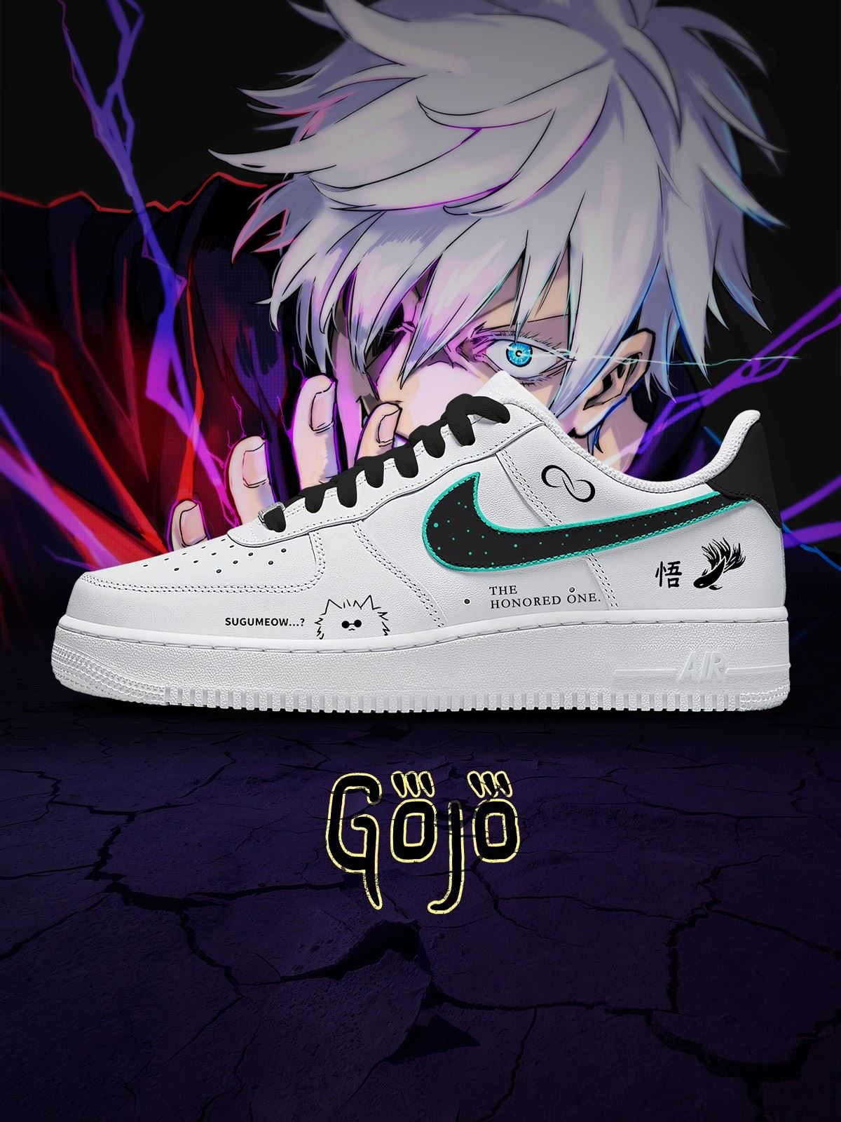 Satoru Gojo No.1 Custom Sneakers Satoru Gojo No.1 Custom Sneakers Sneakatelier