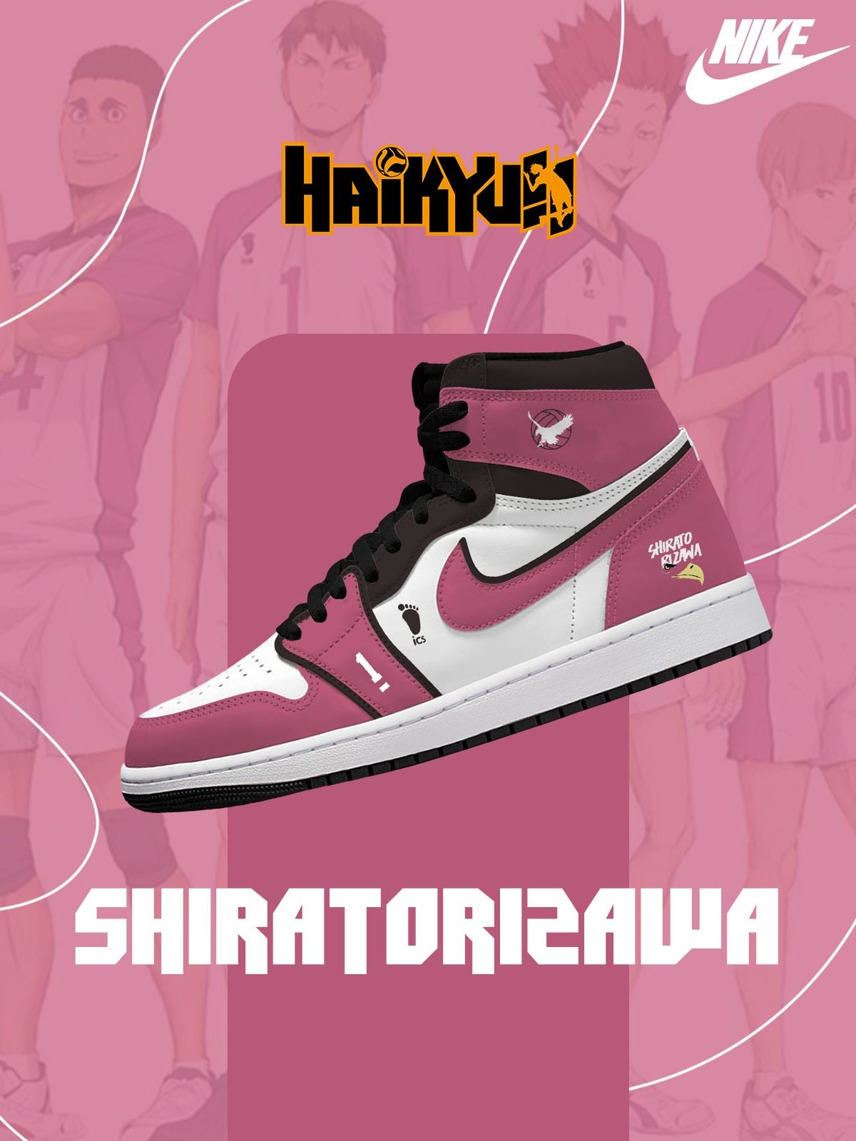 Shiratorizawa Academy V.1 Custom High-Top Sneakers Shiratorizawa Academy V.1 Custom High-Top Sneakers Sneakatelier