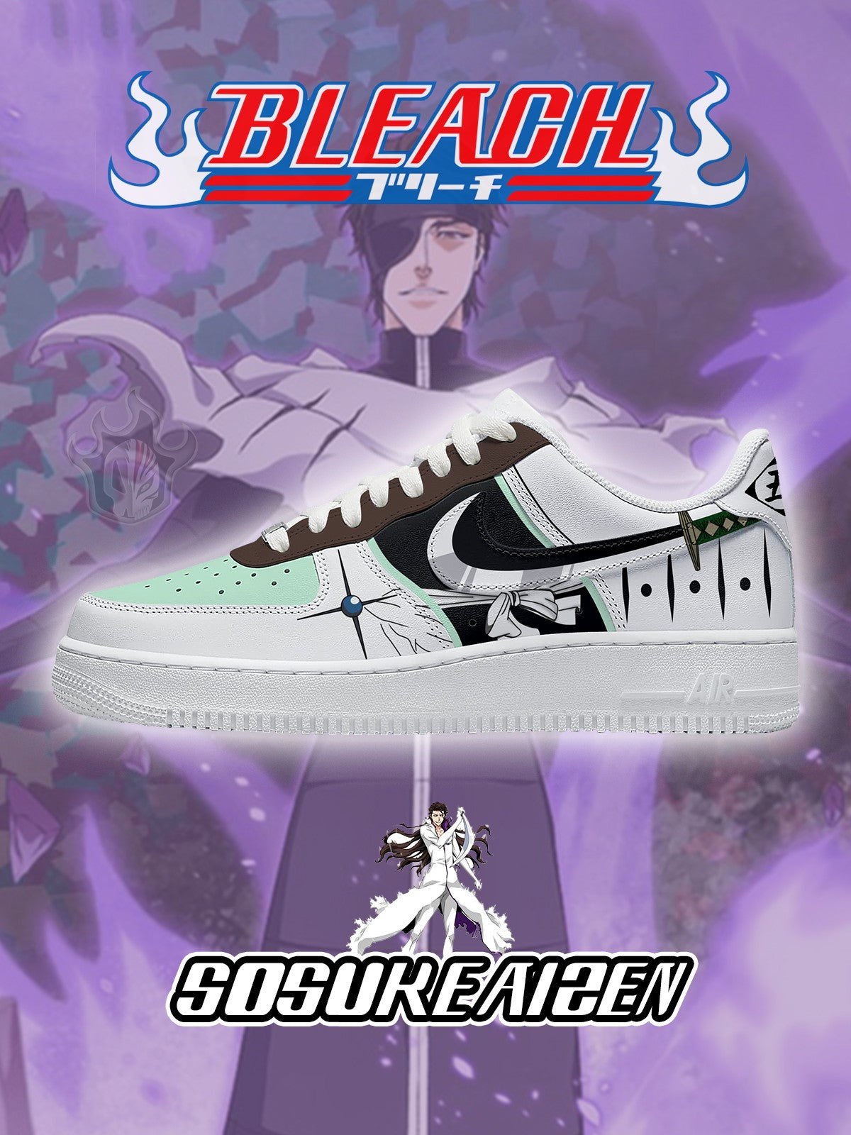 Sosuke Aizen V.2 Custom Sneakers Sosuke Aizen V.2 Custom Sneakers Sneakatelier